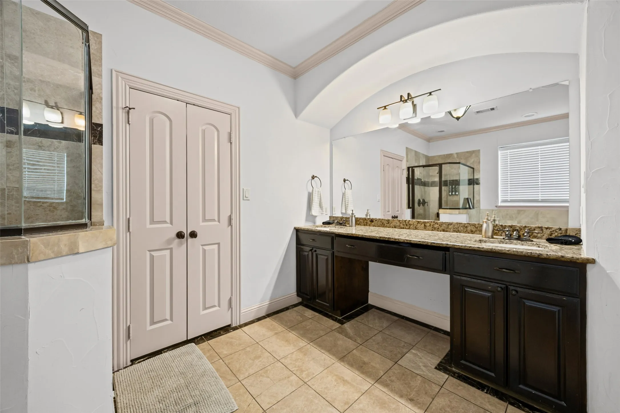 Primary bathroom #1 on level 3 has double sinks
