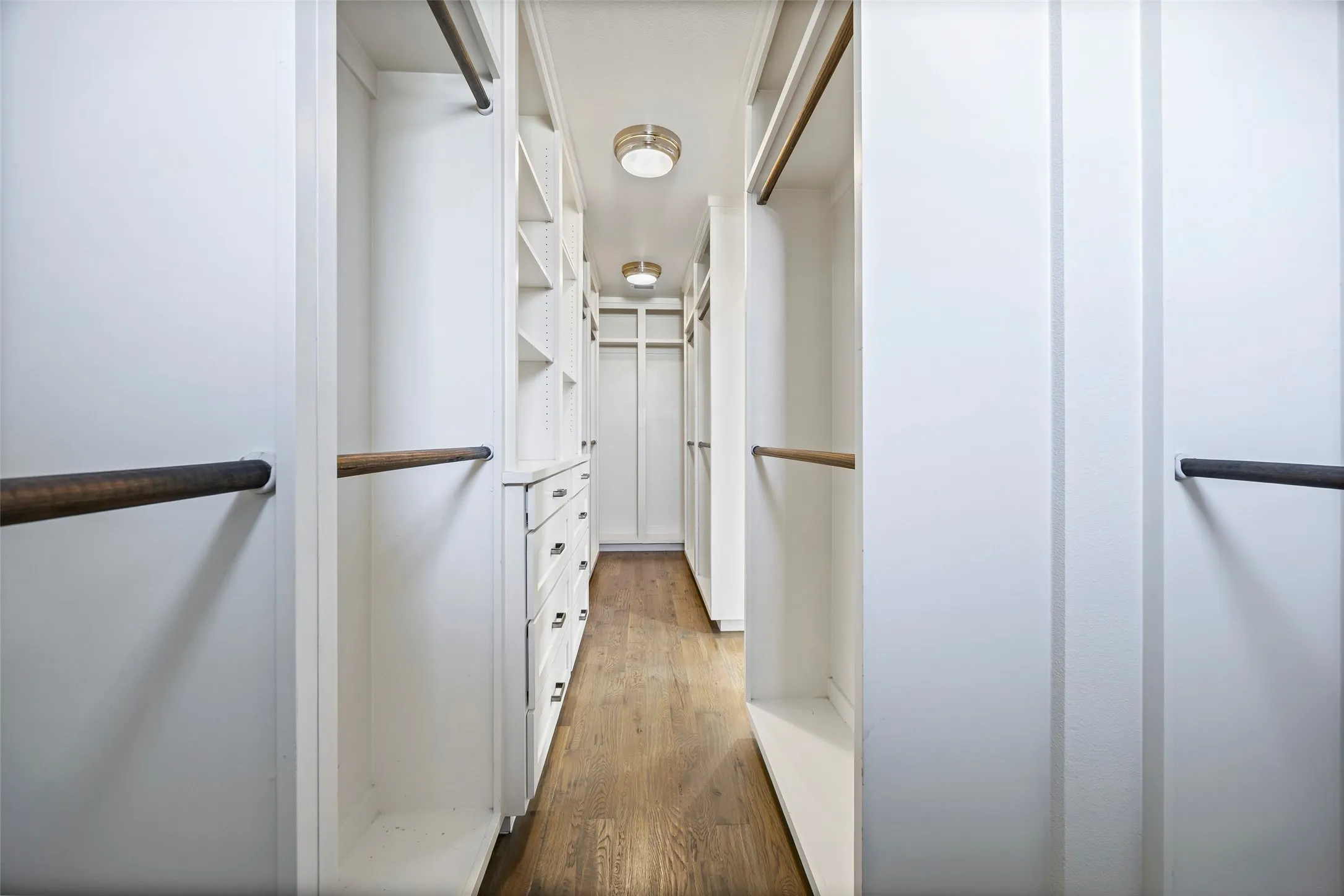 The primary closet has so many built-ins!