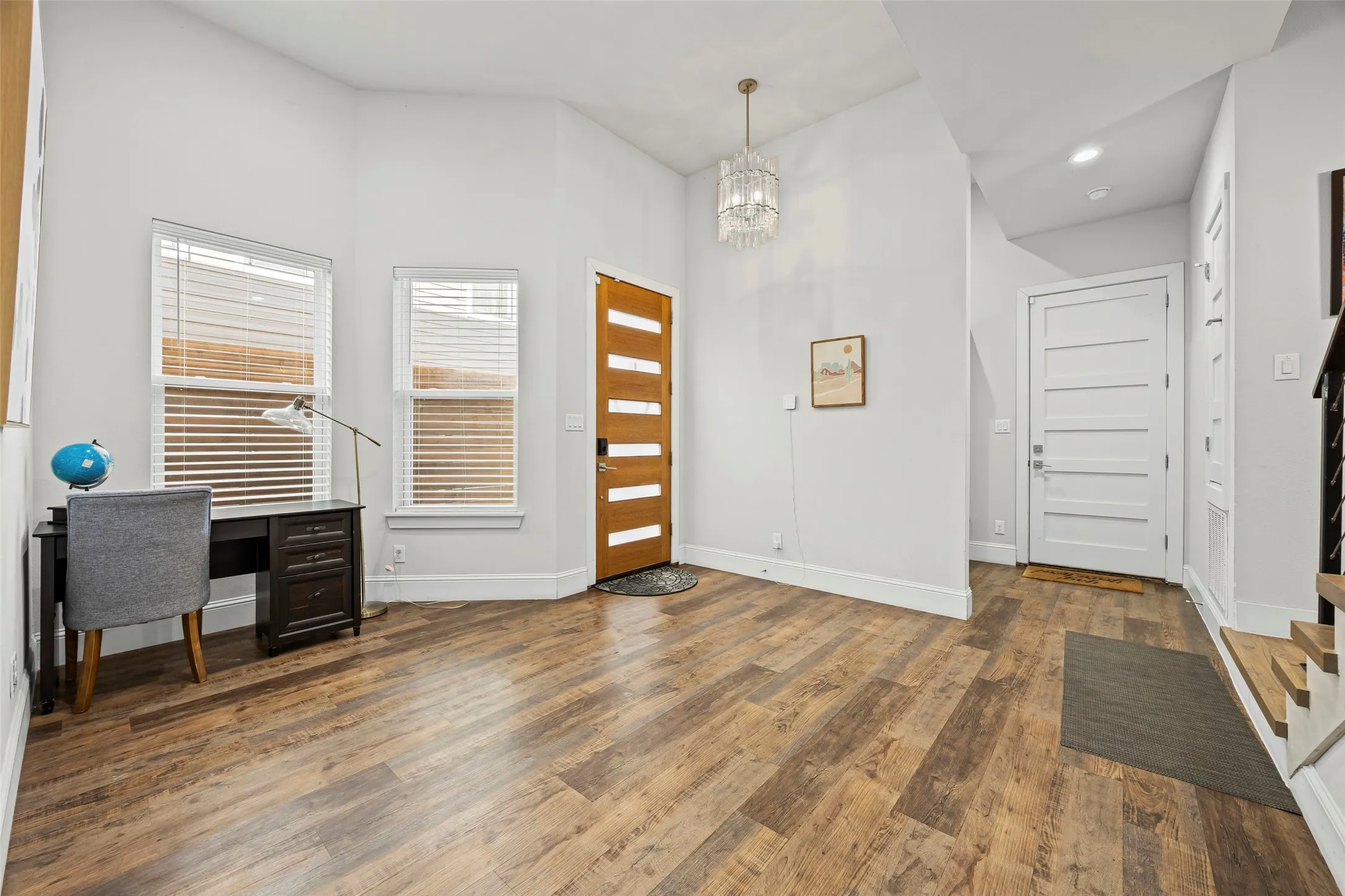 View of the front entrance from the foyer.