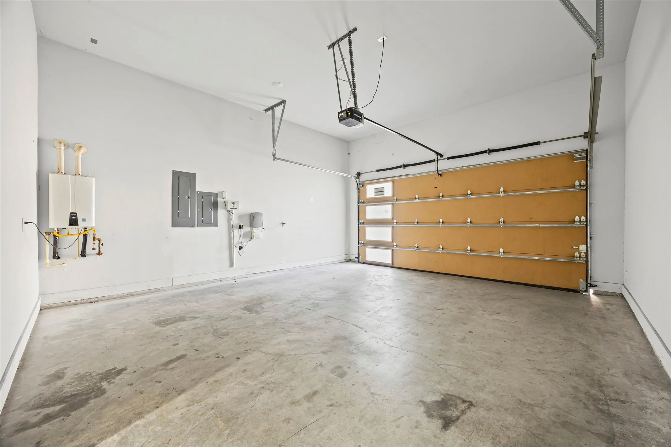 Large two-car garage