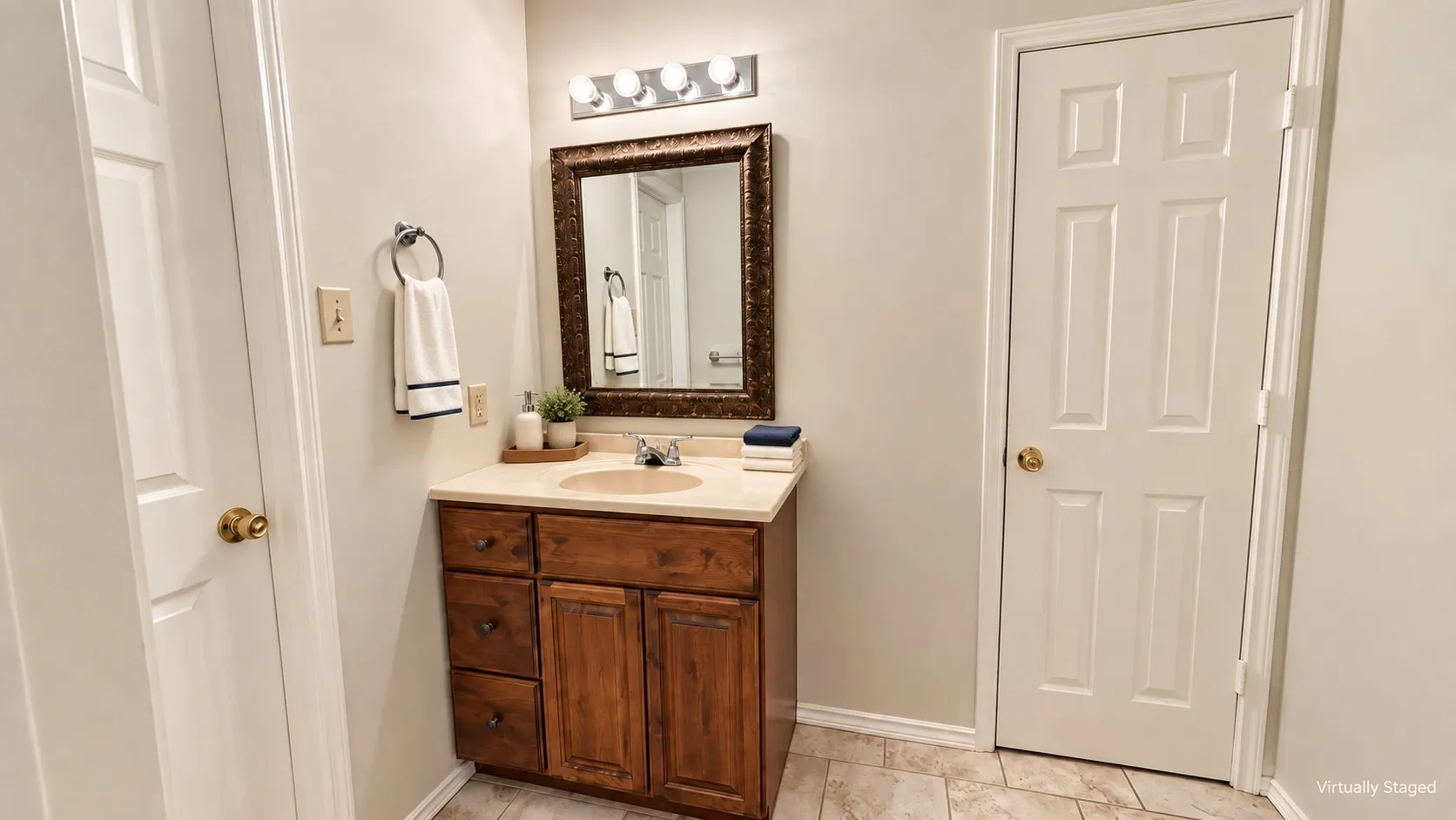 Upstairs sink area