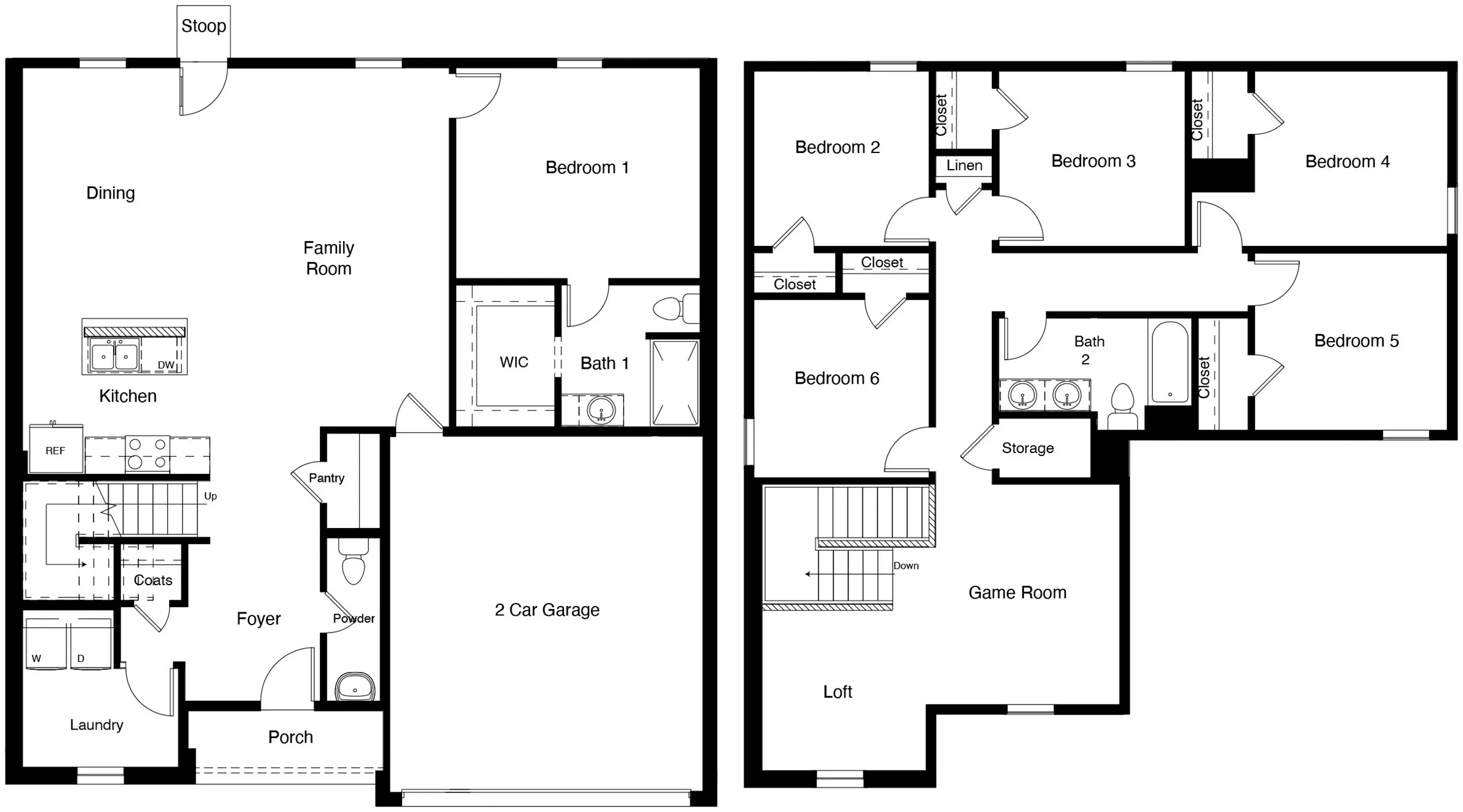 D.R. Horton's Dallas floor plan-All Home and community information, including pricing, included features, terms, availability and amenities, are subject to change at any time without notice or obligation. All Drawings, pictures, photographs, video, square footages, floor plans, elevations, features, colors and sizes are approximate for illustration purposes only and will vary from the homes as built.