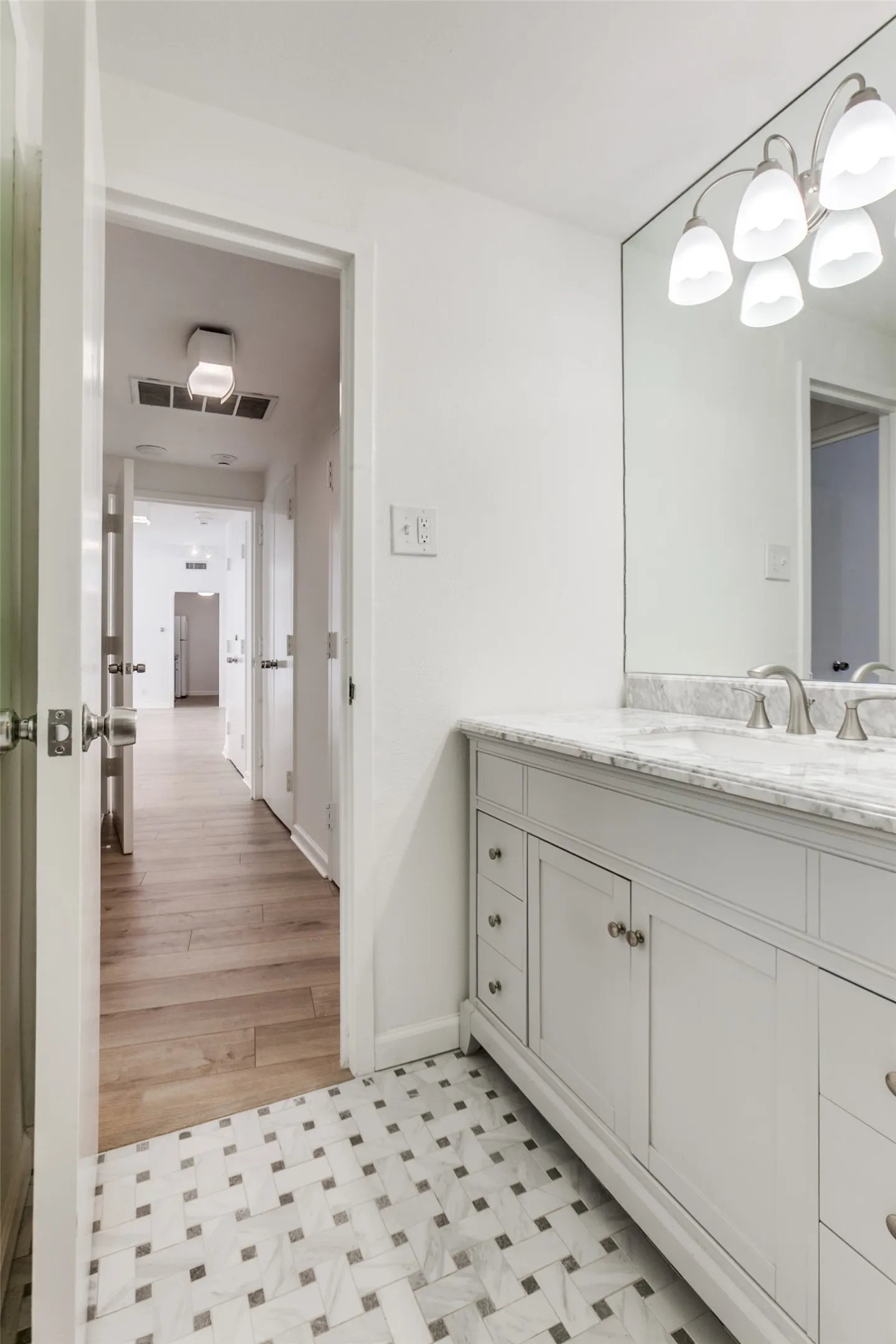 Primary bath vanity area
