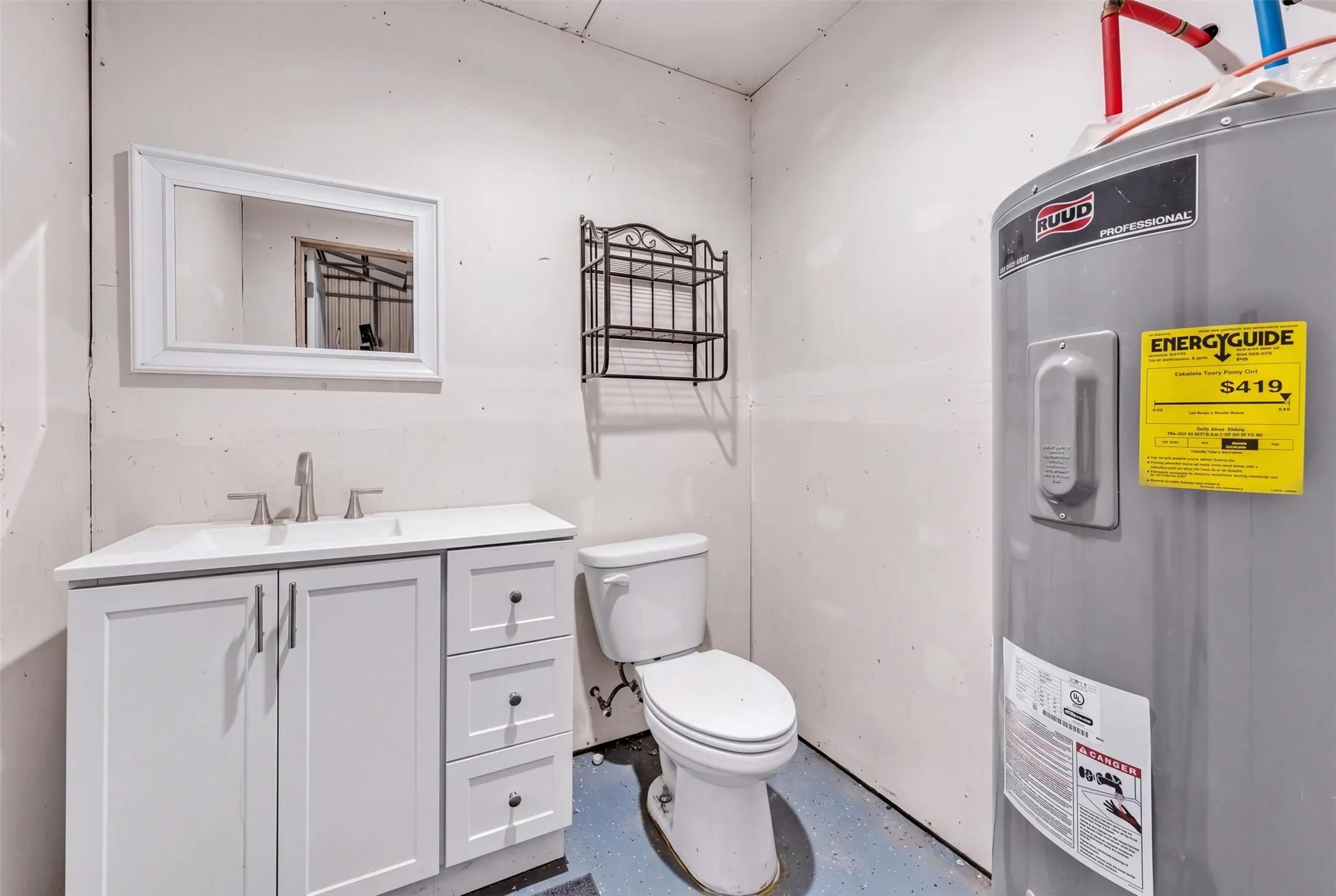 Half Bathroom in Shop
