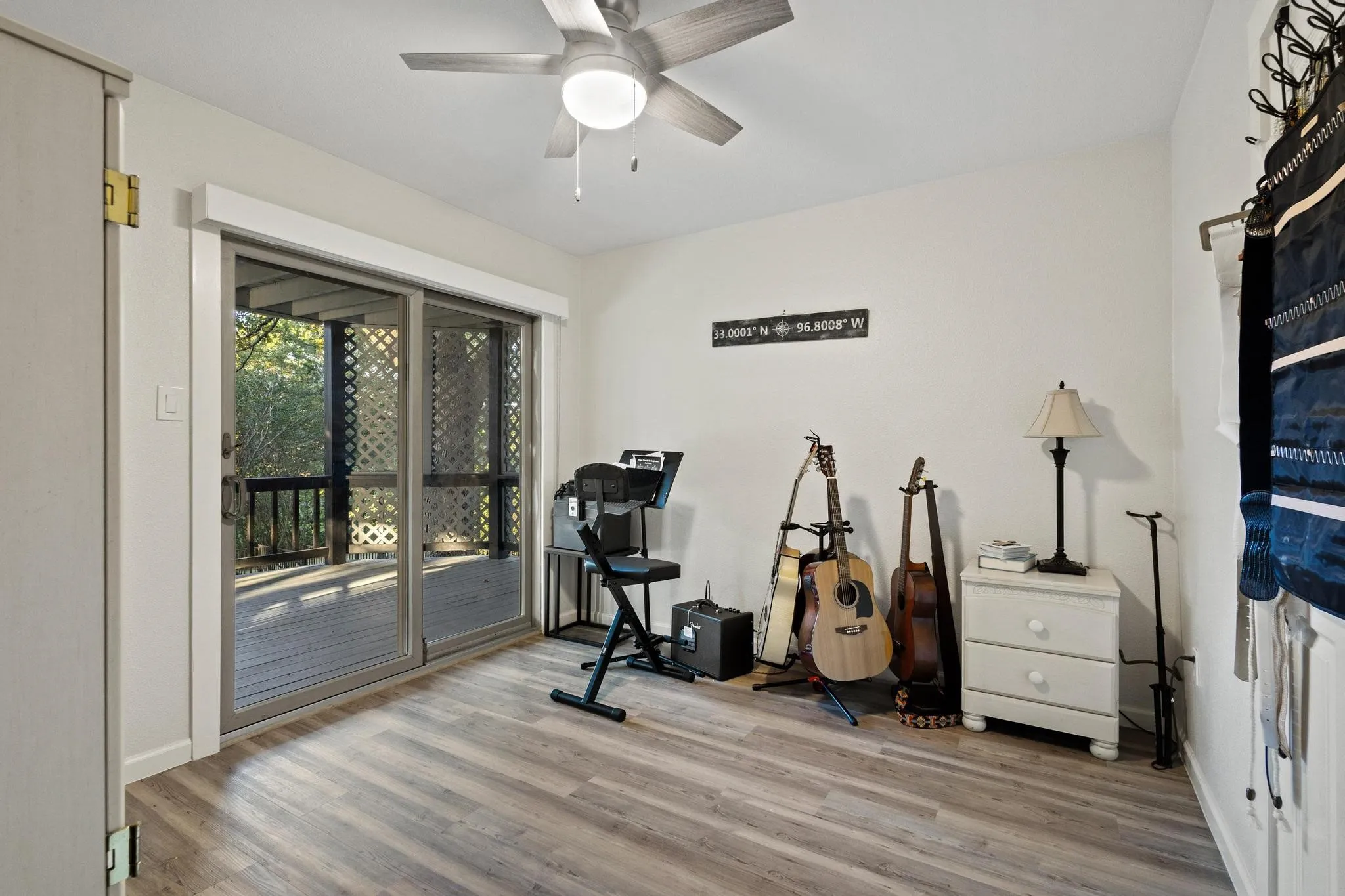This Bedroom or Flex Space with Walk-In Closet Opens to the Lower Deck