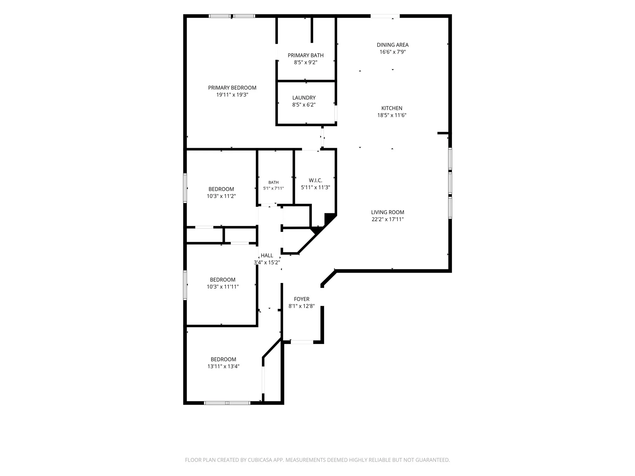 Floor Plan with phone app - buyer should verify.