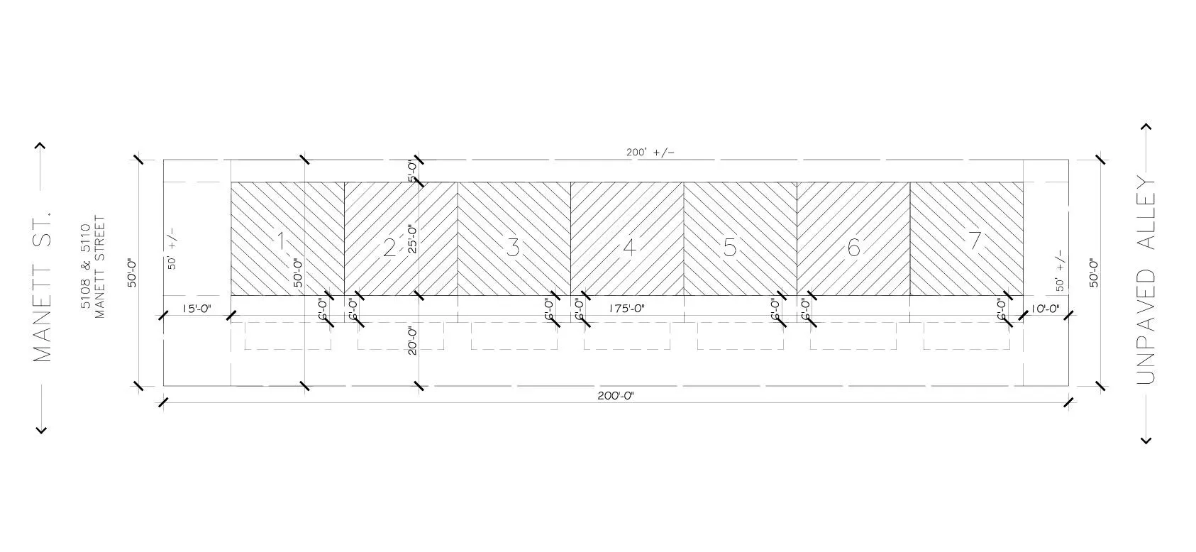Preliminary architectural yield study showing potential multi-family or townhome site configuration.