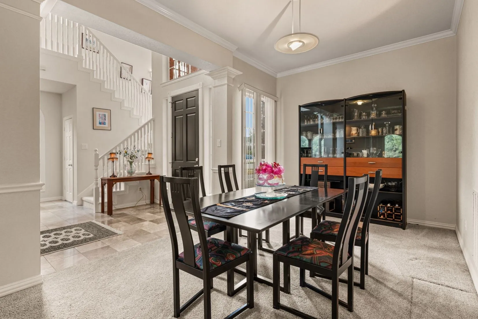 Formal dining room for gatherings.