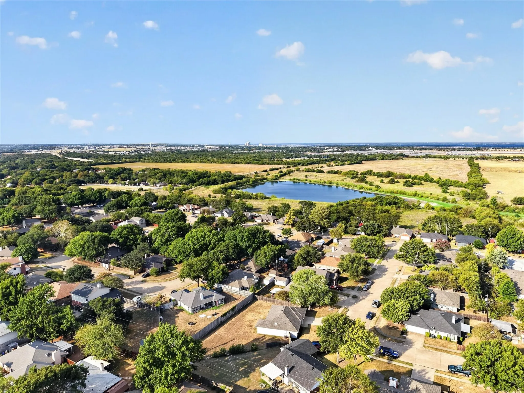 Aerial view looking west/south west.
