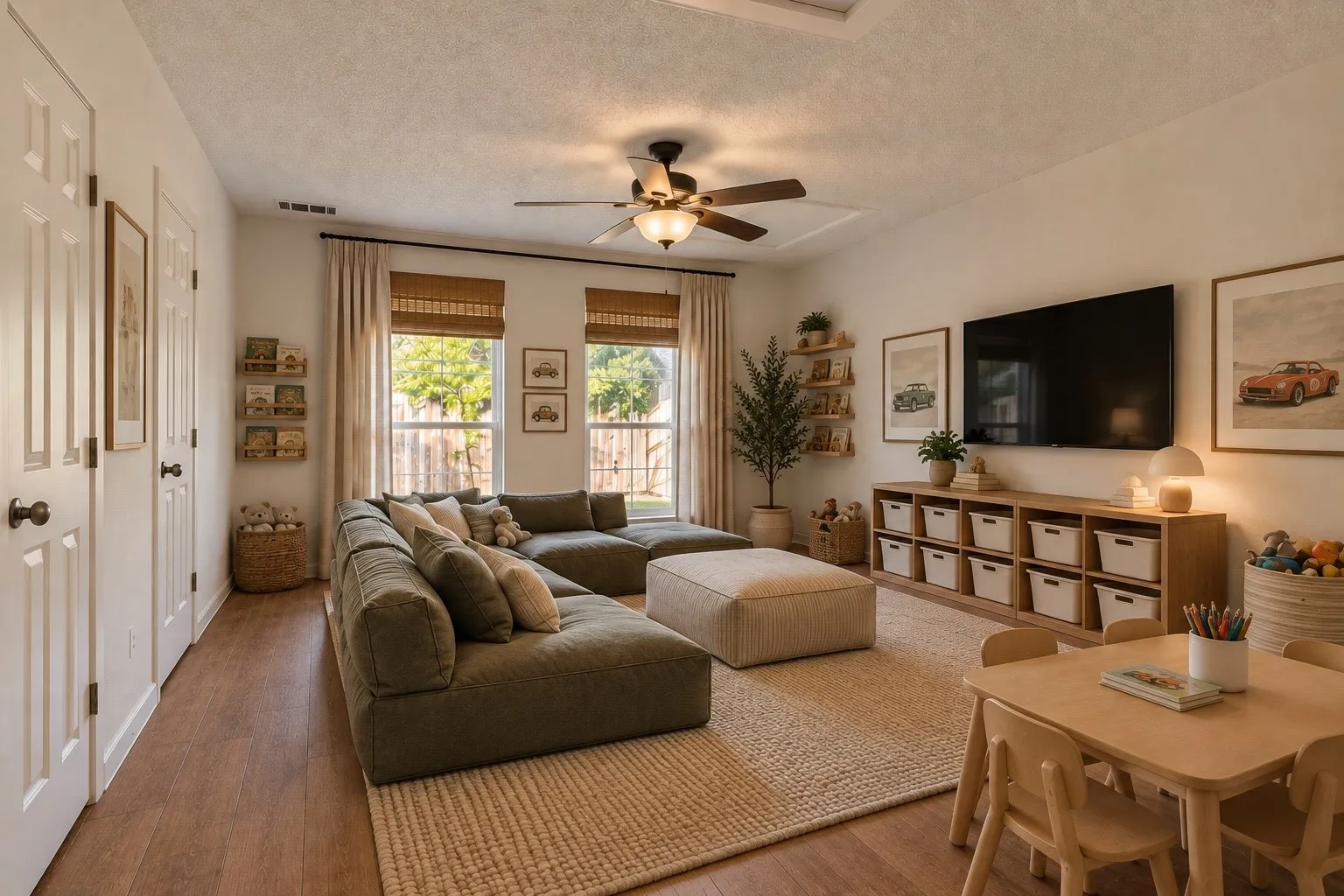 Bonus room virtually staged as a play/family room!