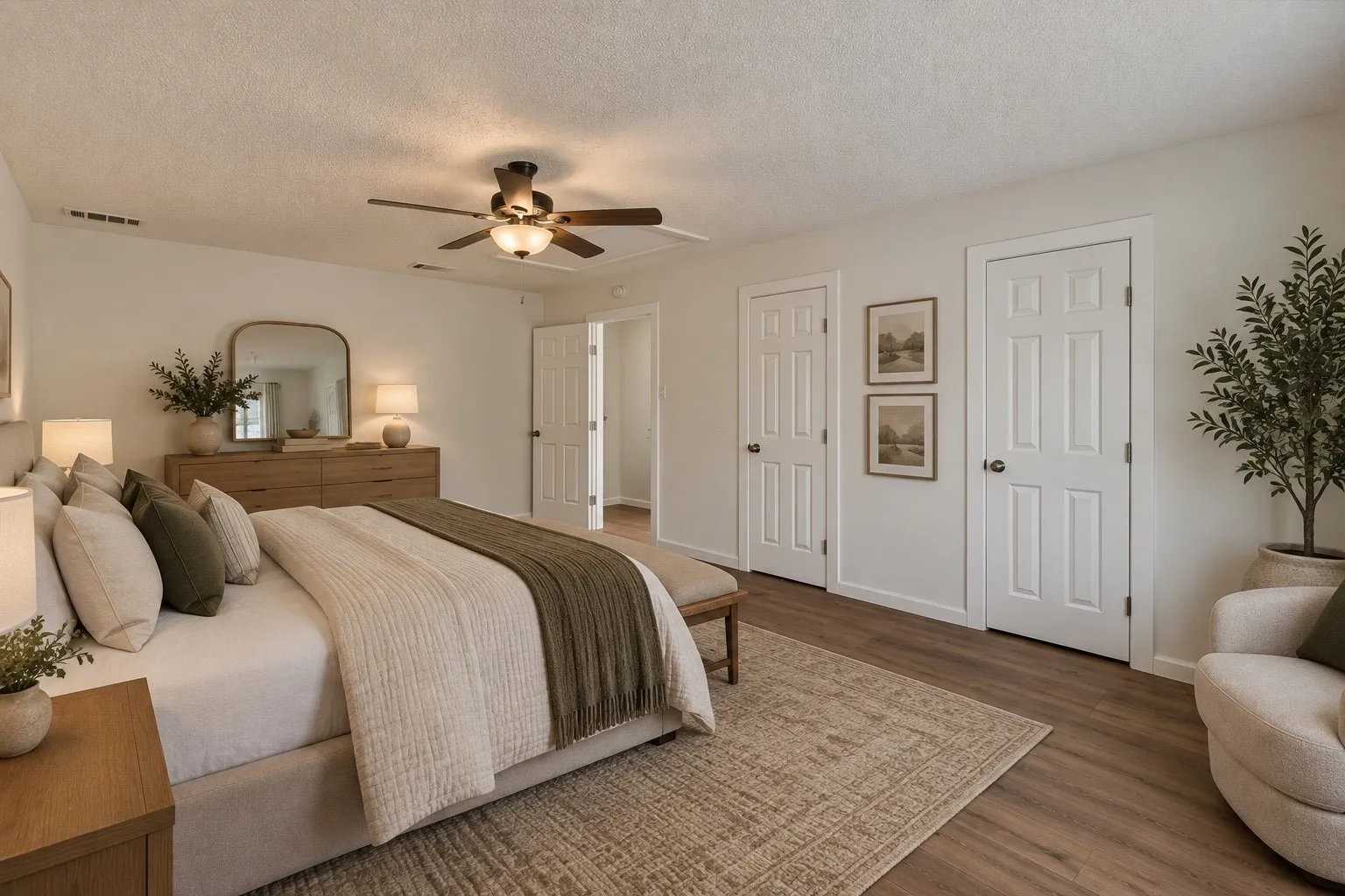 Bonus room virtually staged as a 4th bedroom!