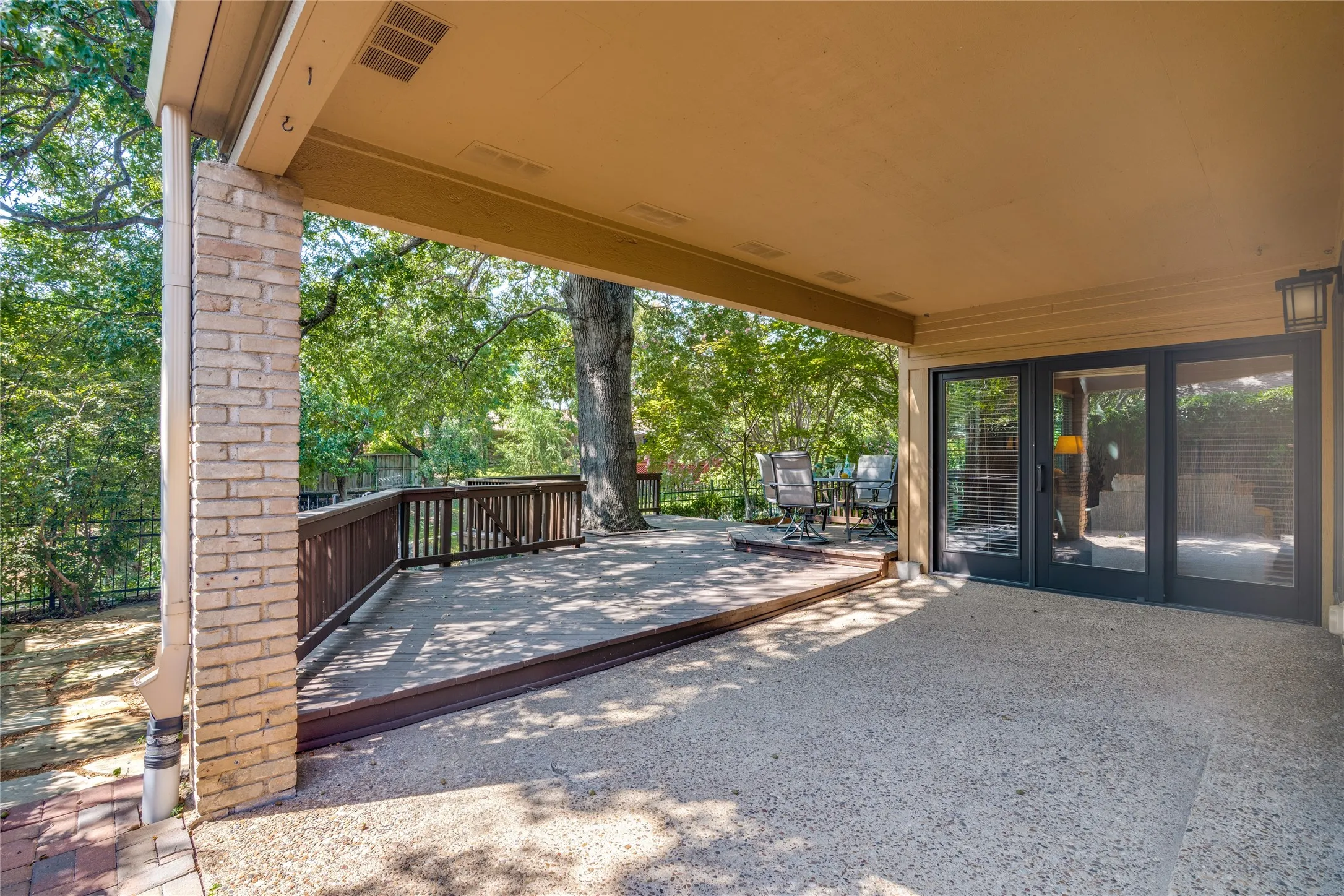Wonderful covered patio is accessible from the Living Room and Kitchen/Breakfast Room.