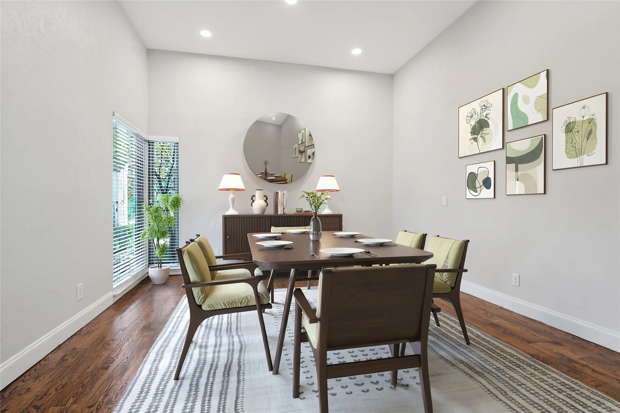 Spacious Dining Room opens to the Living Room.