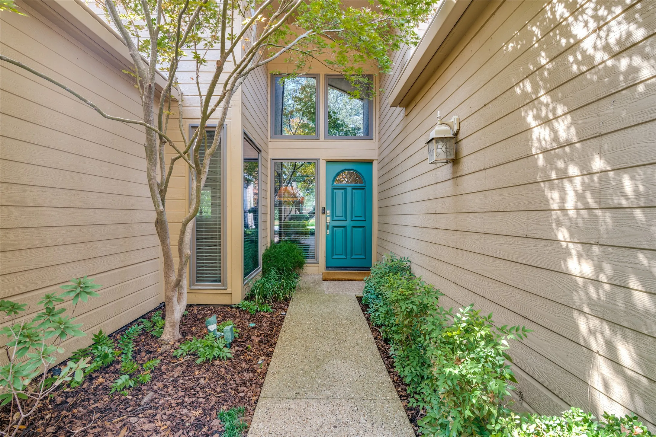 Private, tucked back entrance.