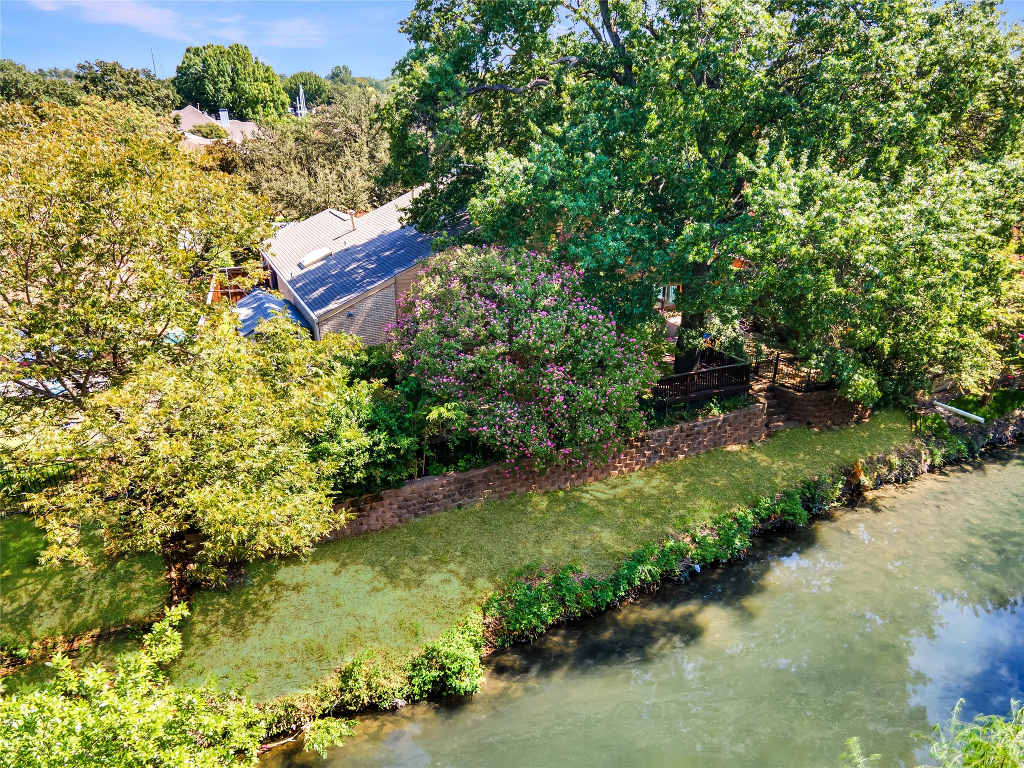 view from the west, backside of the property.