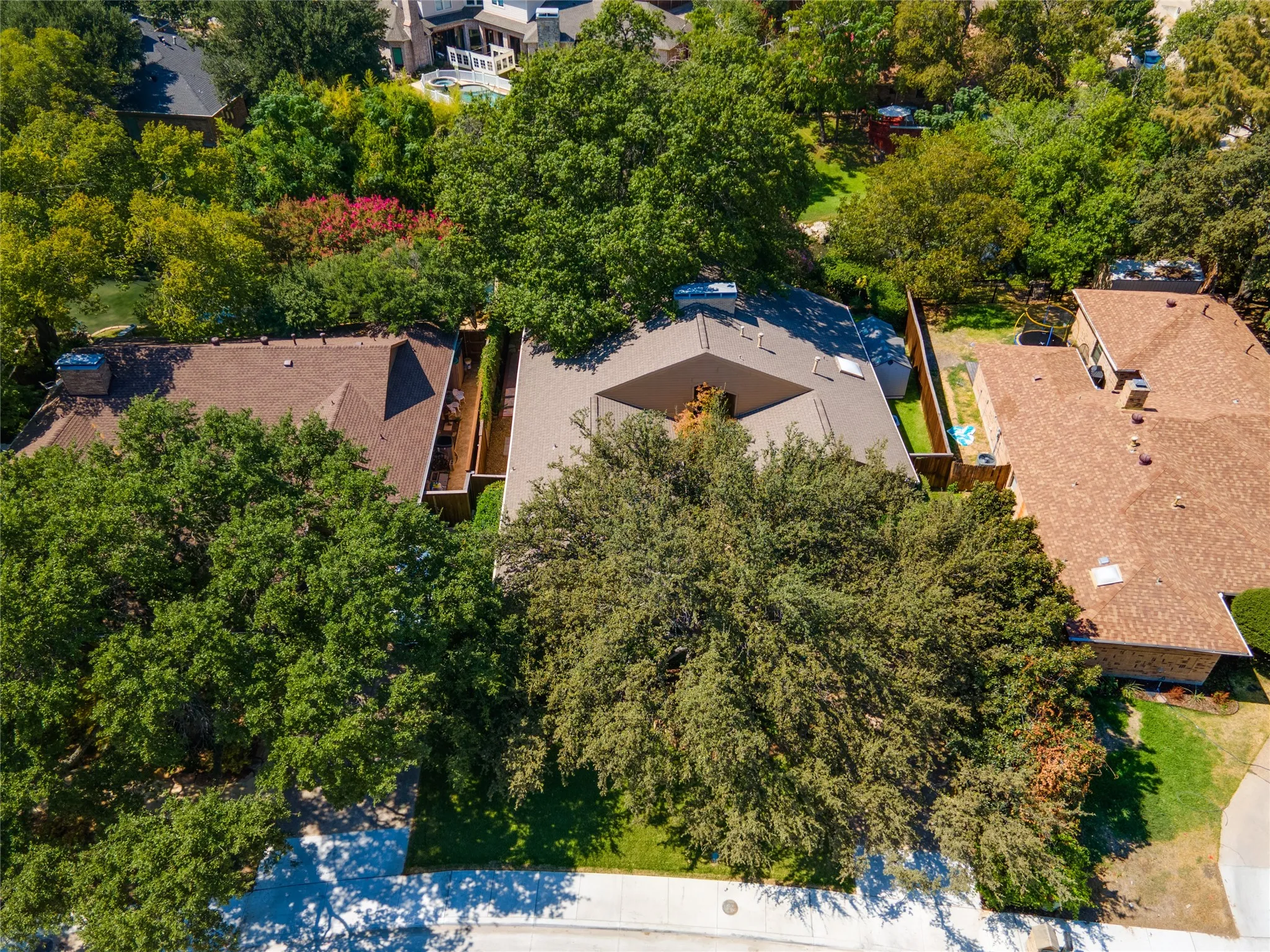 Aerial view from the street/front sidewalk.