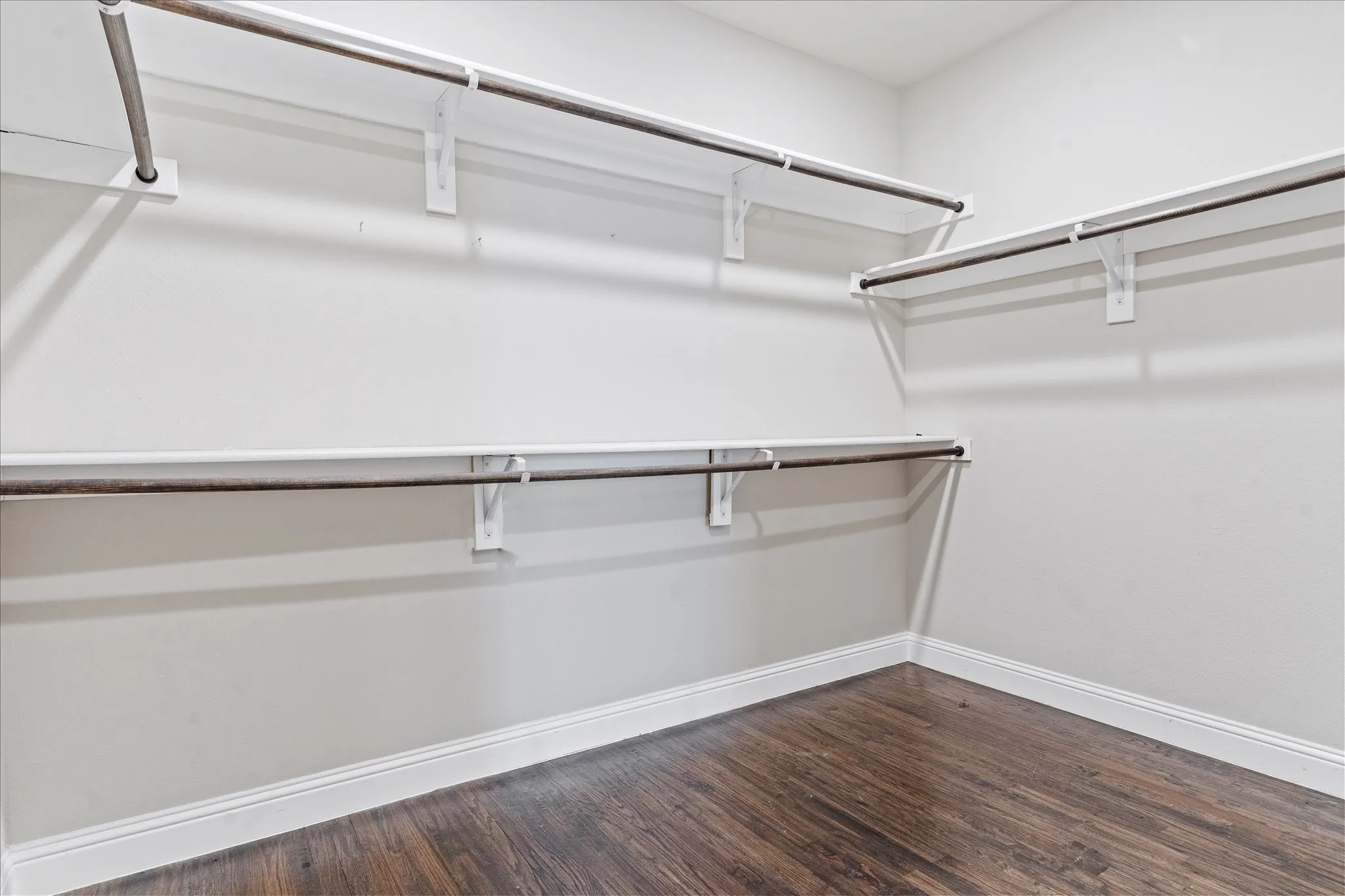 Built-in shelving and hanging rods