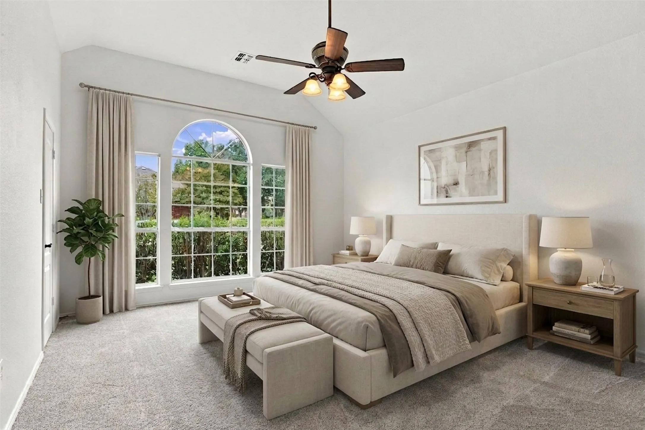 Virtually Staged Primary Bedroom