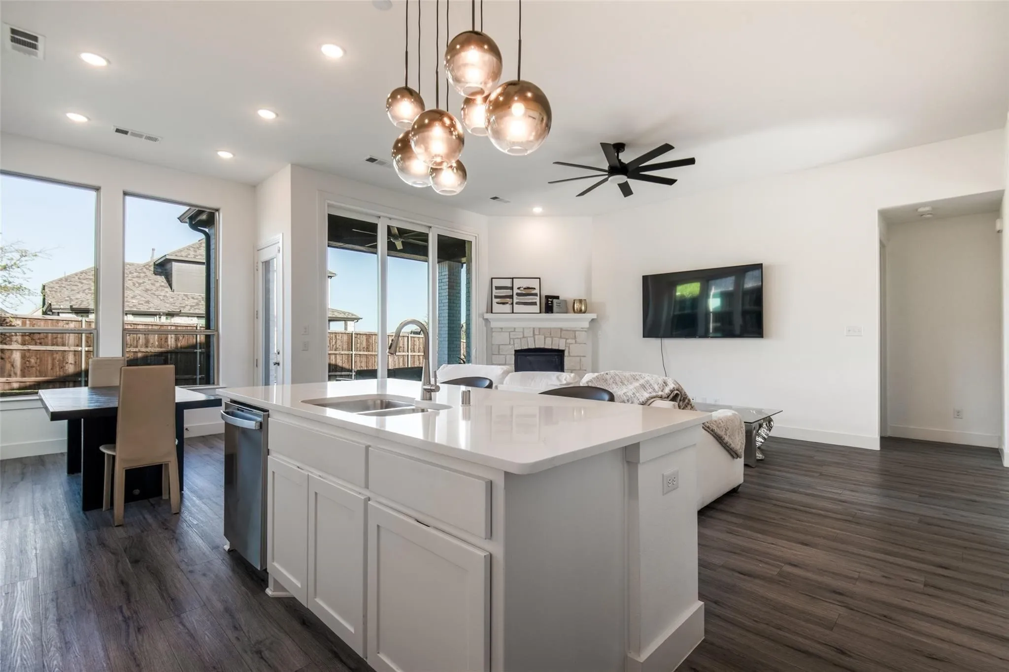 View from Kitchen into Living Area