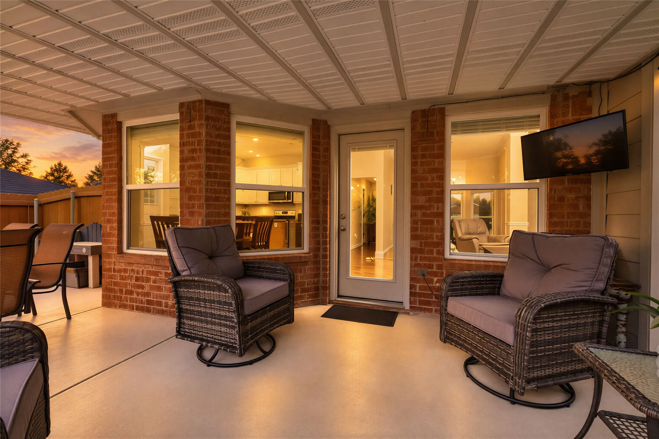 Patio at sunset
