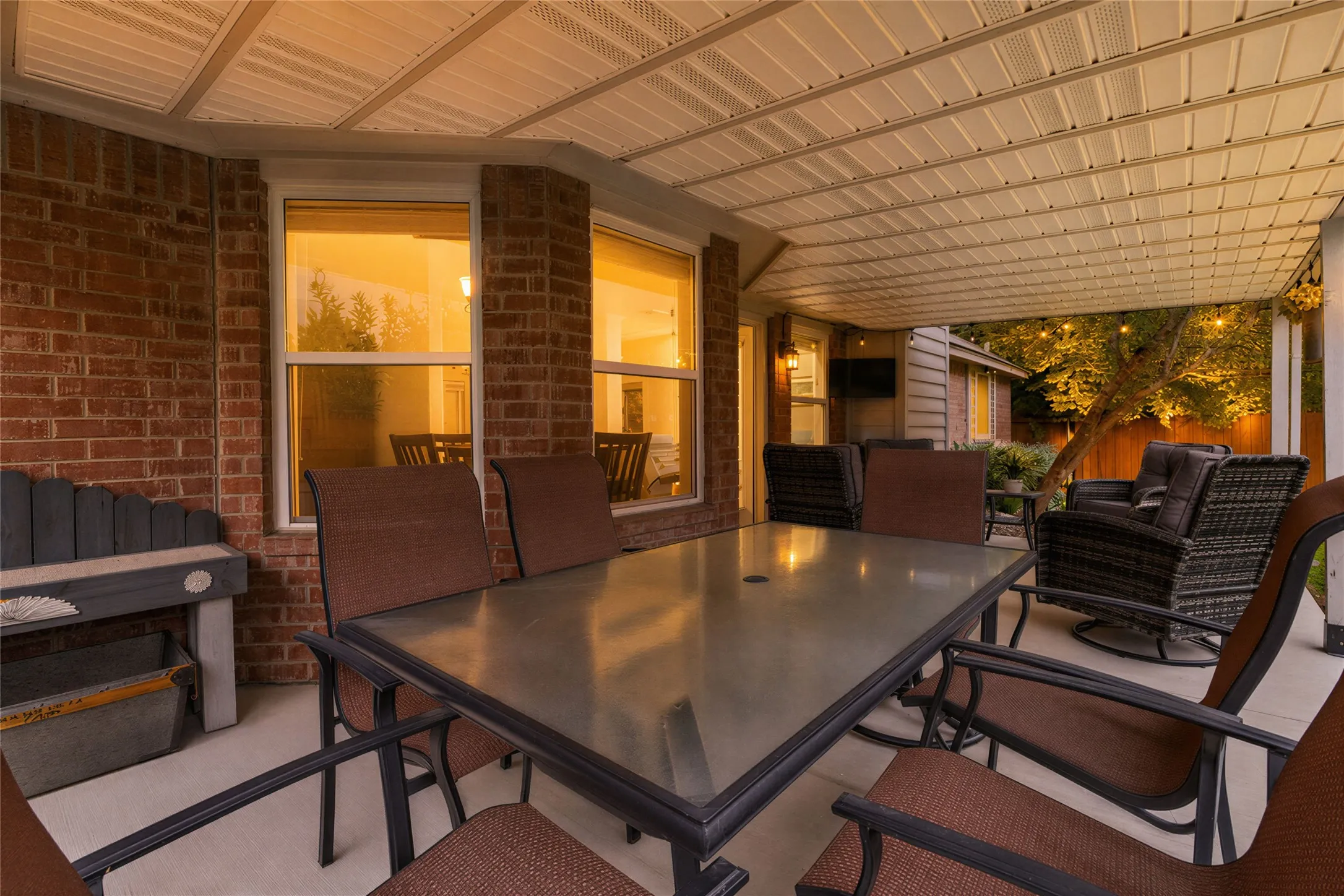 Patio at sunset