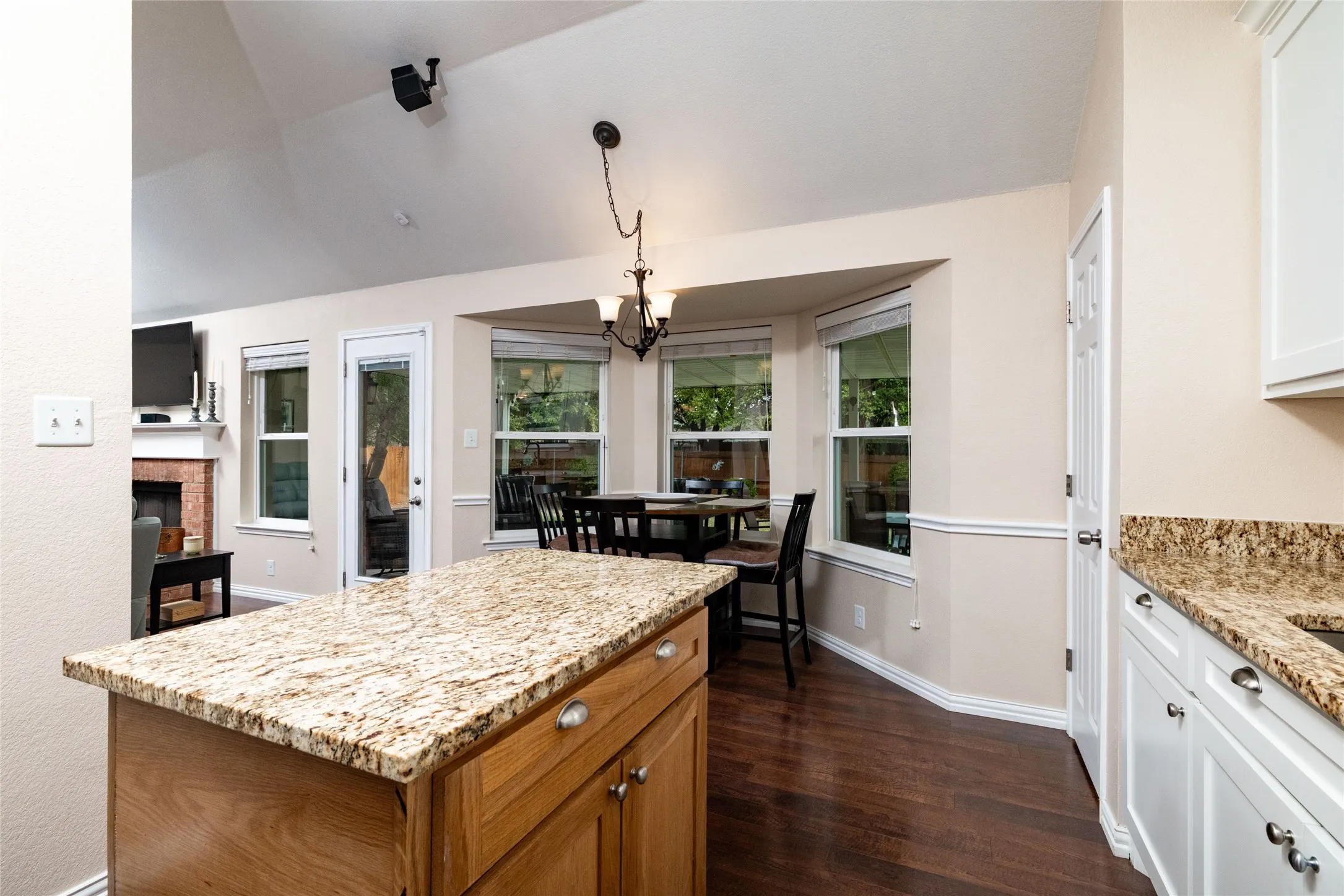 Kitchen and eat in kitchen area
