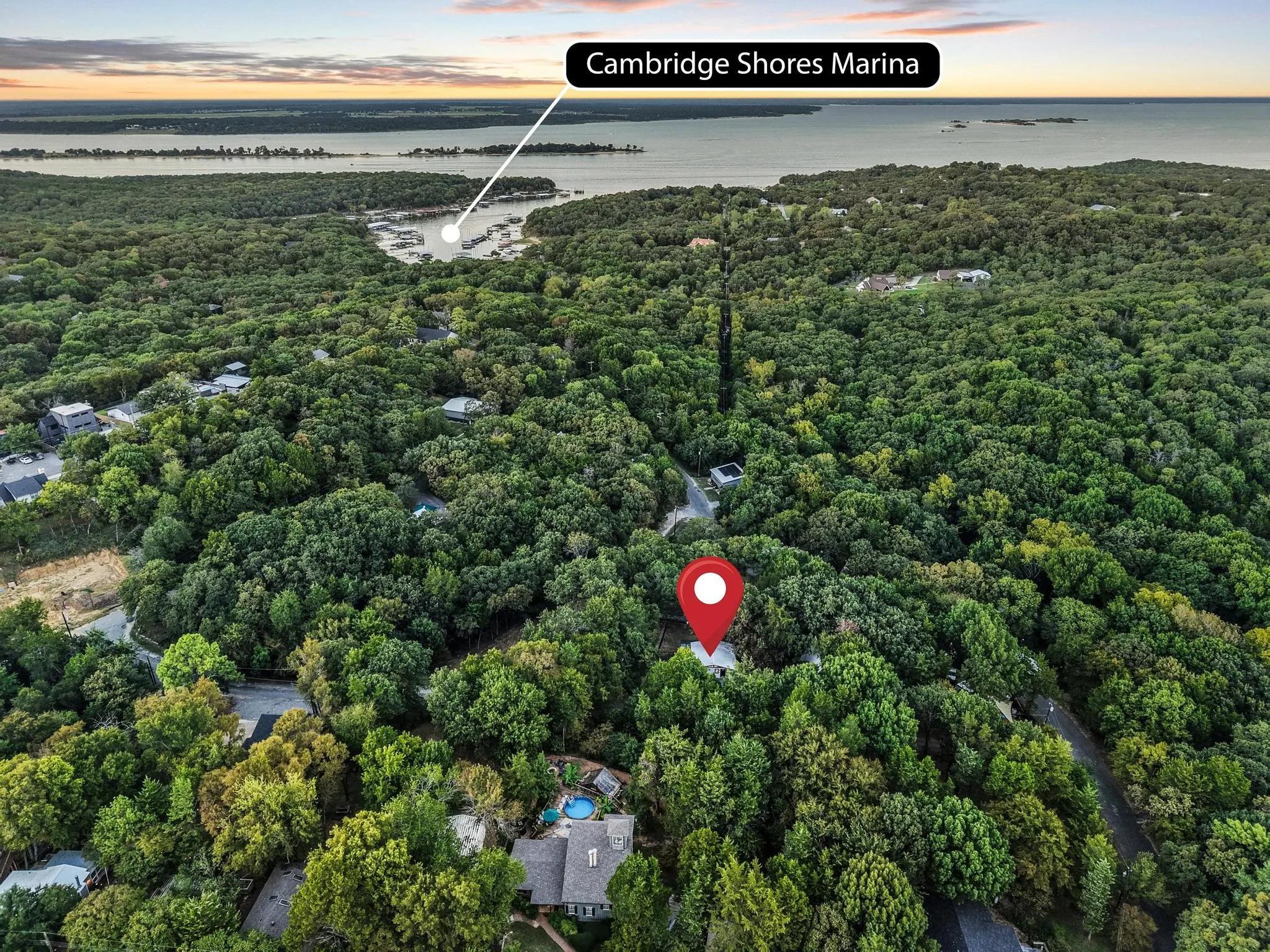 The Cambridge Shores Marina Features a Boat Ramp, Boat Slips for Purchase (when available) and Sandy Beach Areas