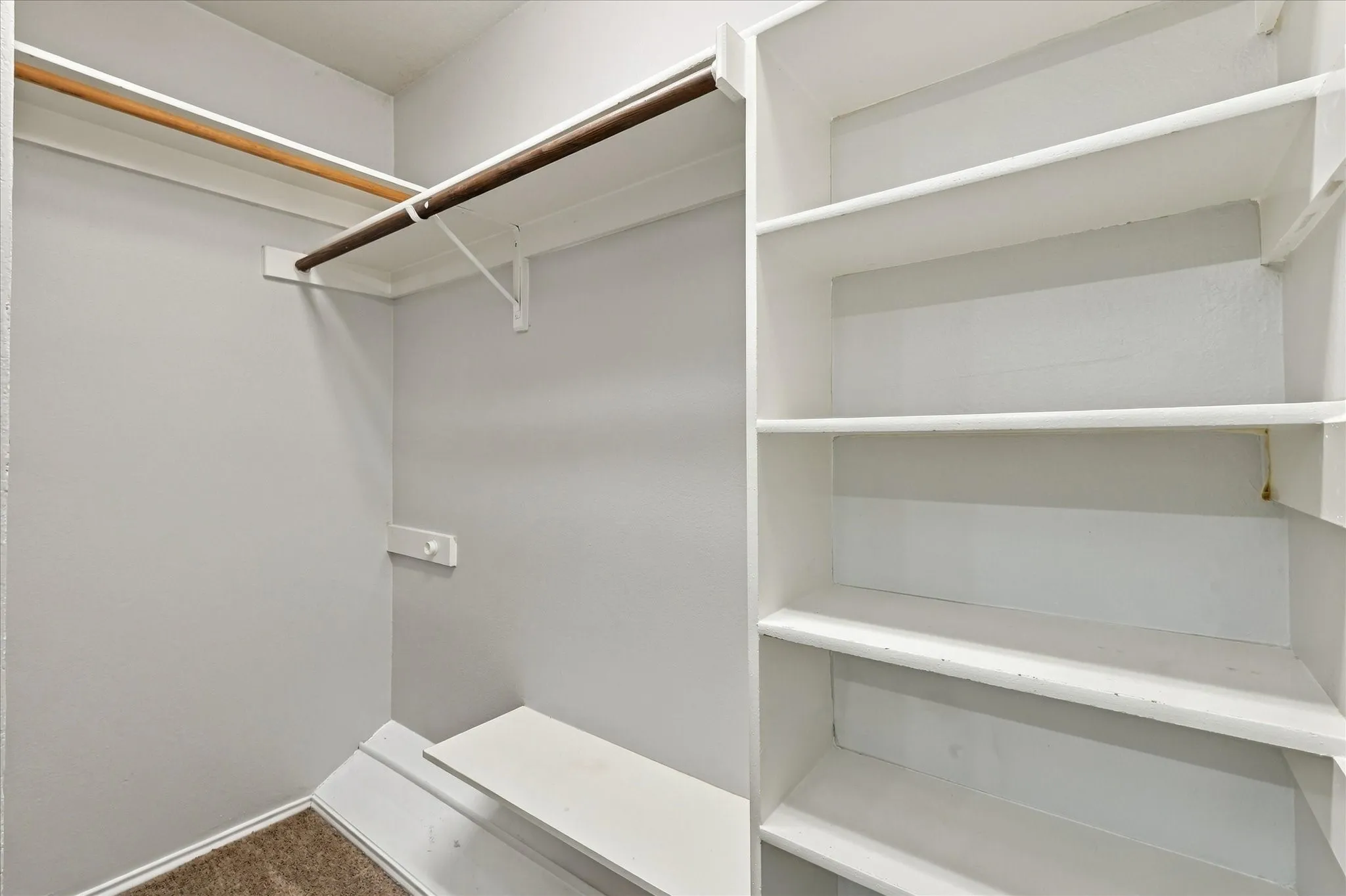 One of three closets in the primary ensuite
