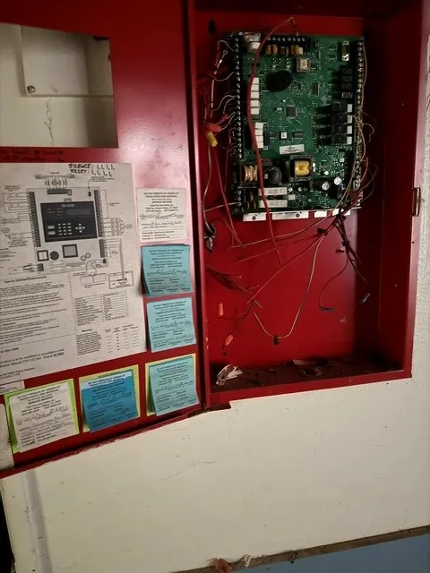 Fire detection and suppression system installed.