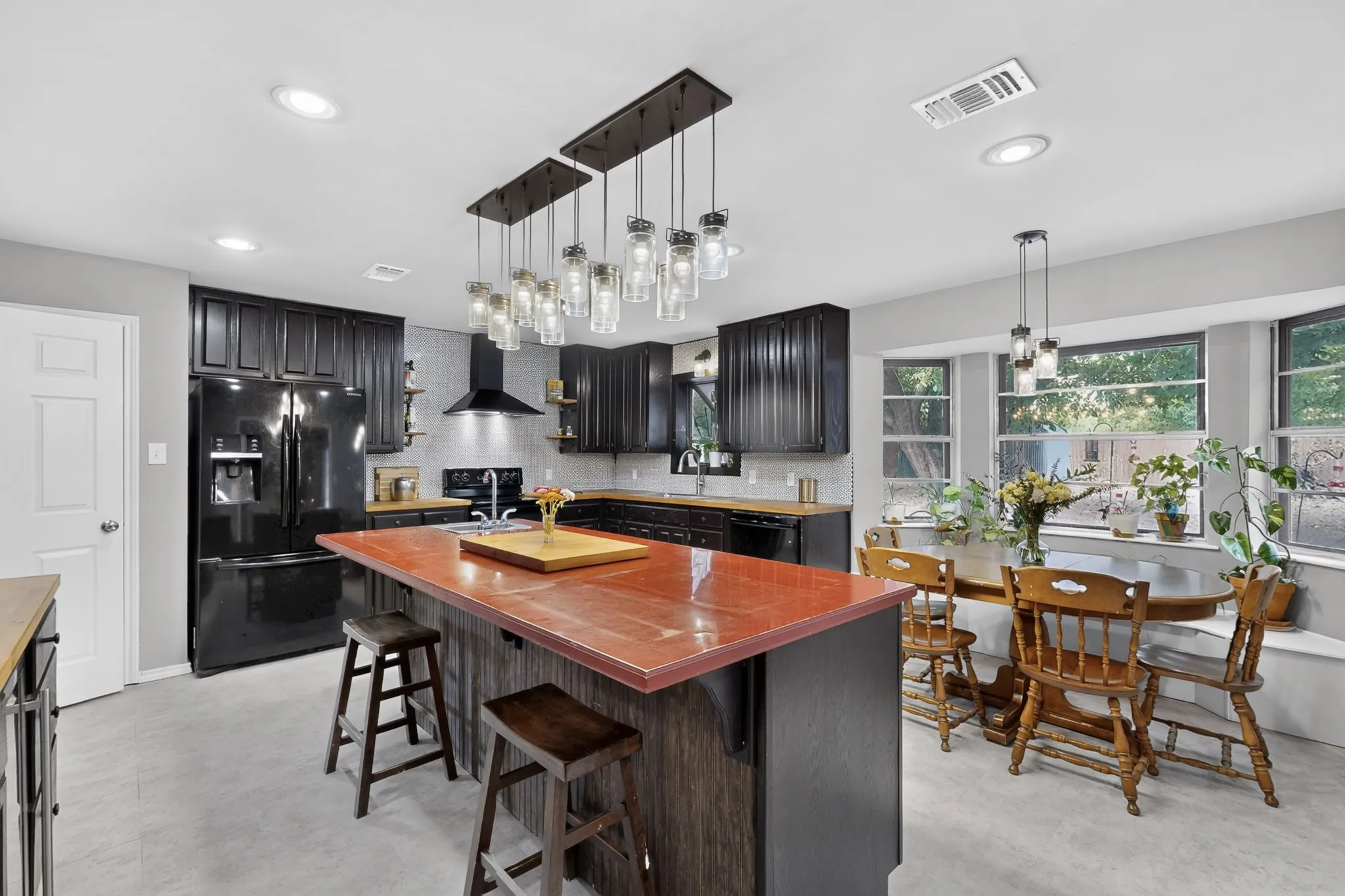 The kitchen island is a showstopper.