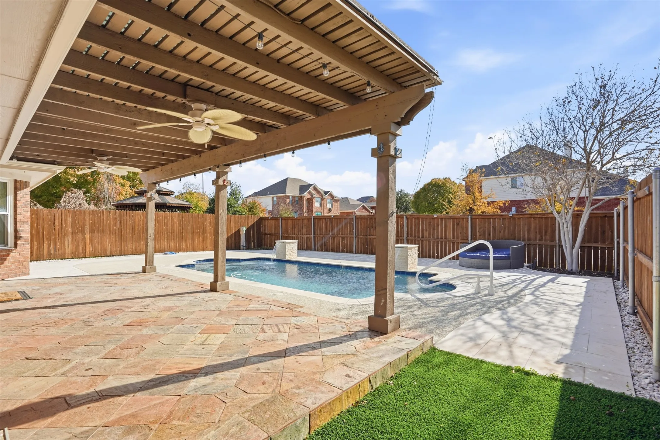 Pergola Patio, Pool & Backyard
