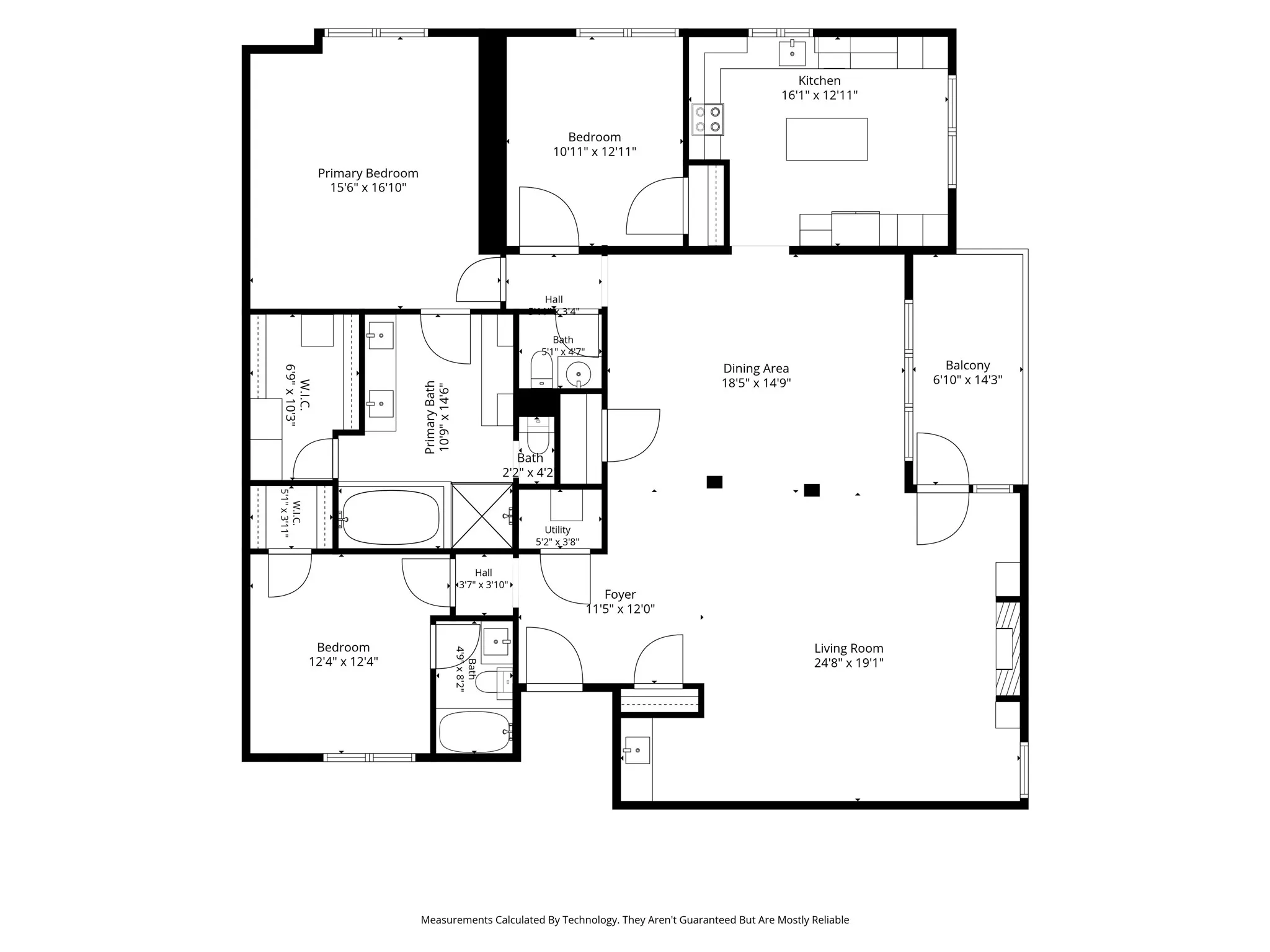 Floor Plan for Unit #202 at The Savoy