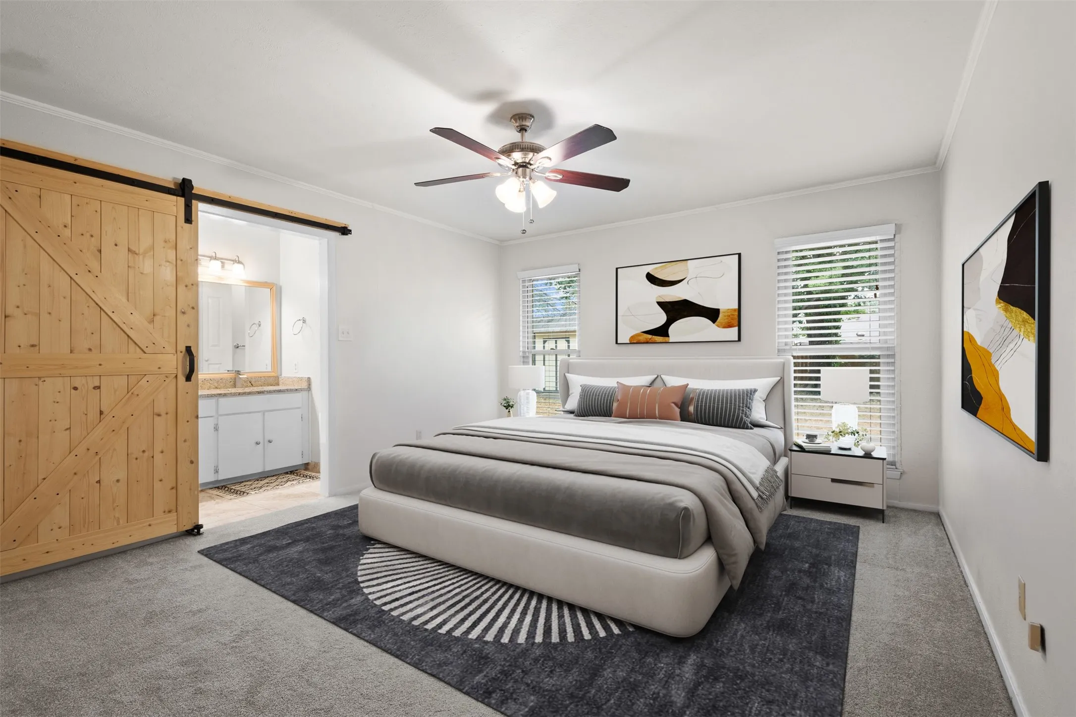 CG Staged primary bedroom