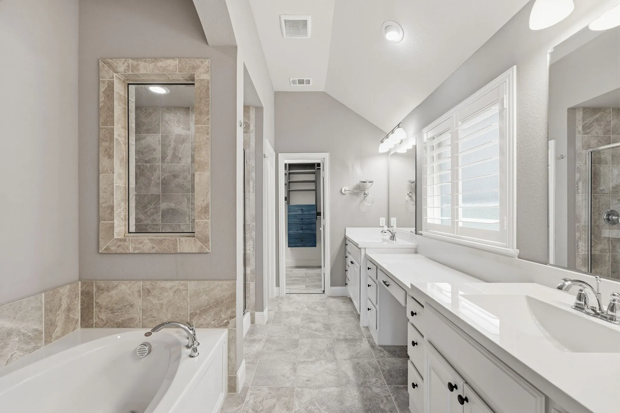 separate vanities.