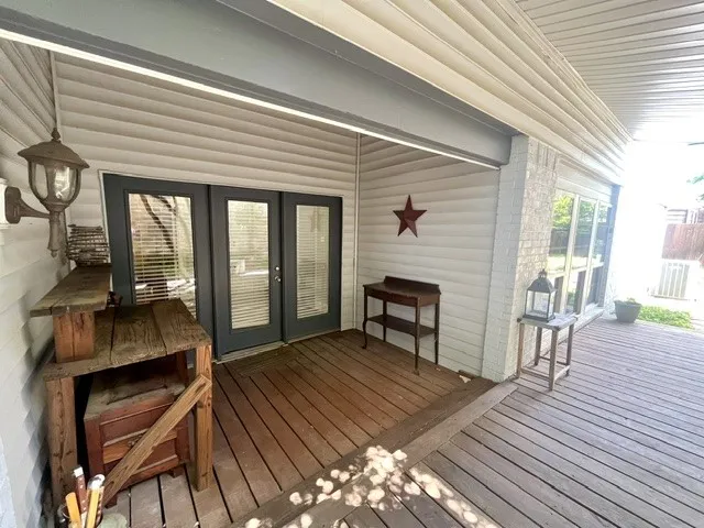 Side porch and deck