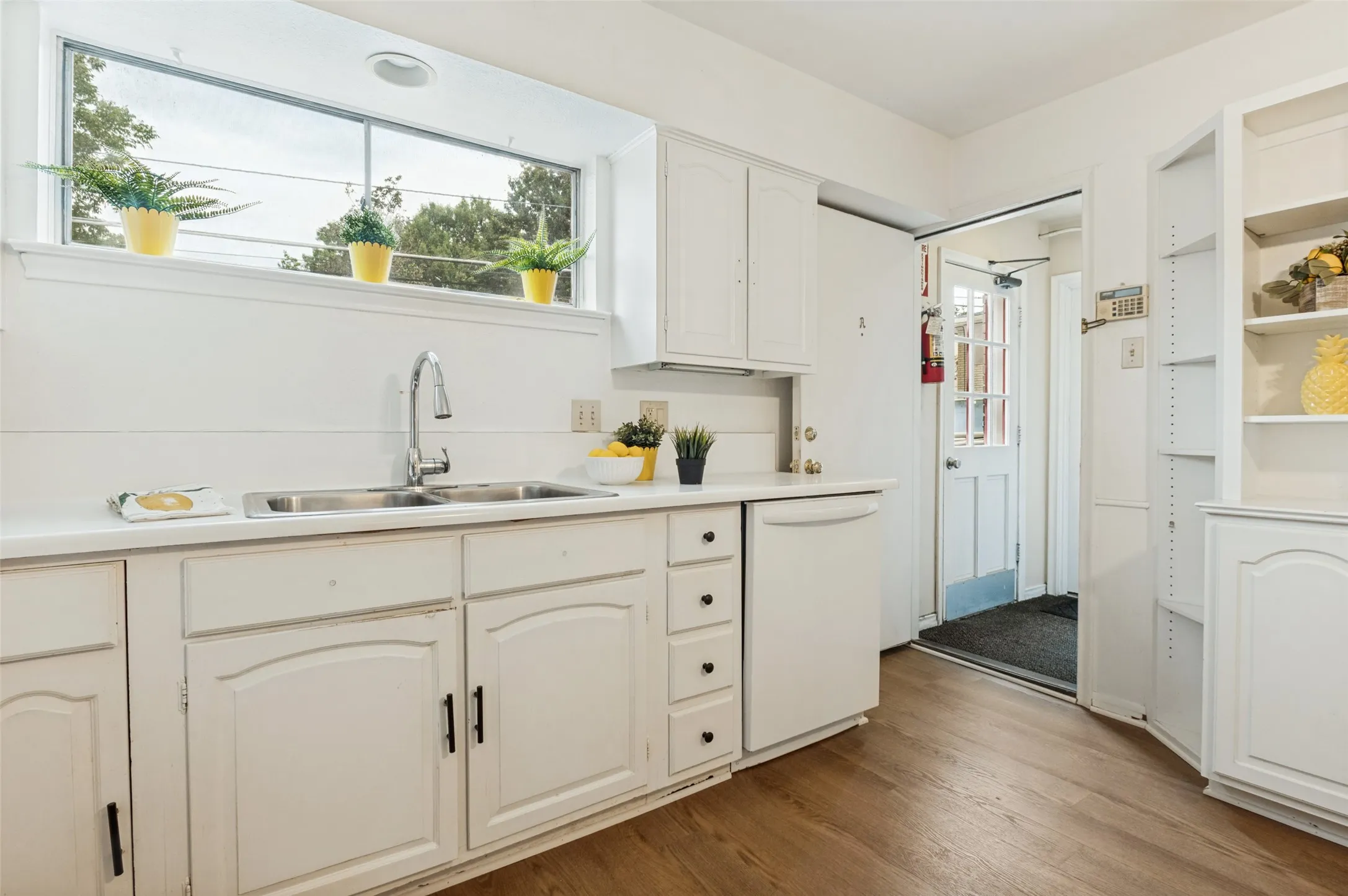 New dishwasher and back door area