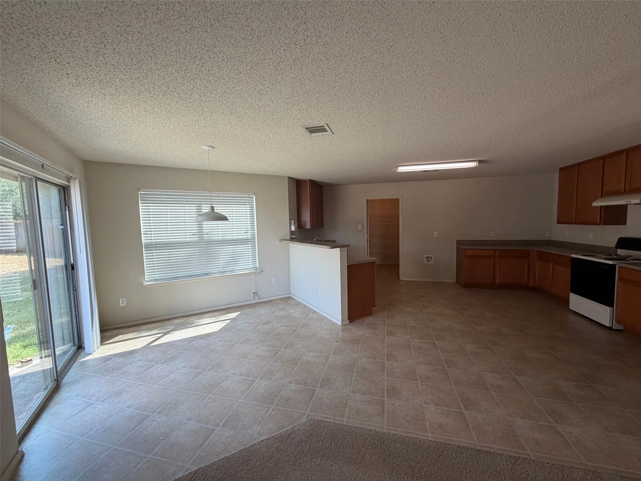 Breakfast room and large kitchen.