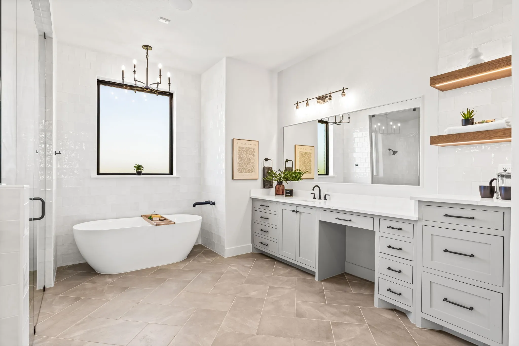 Freestanding Tub, Coffee Bar Vanity
