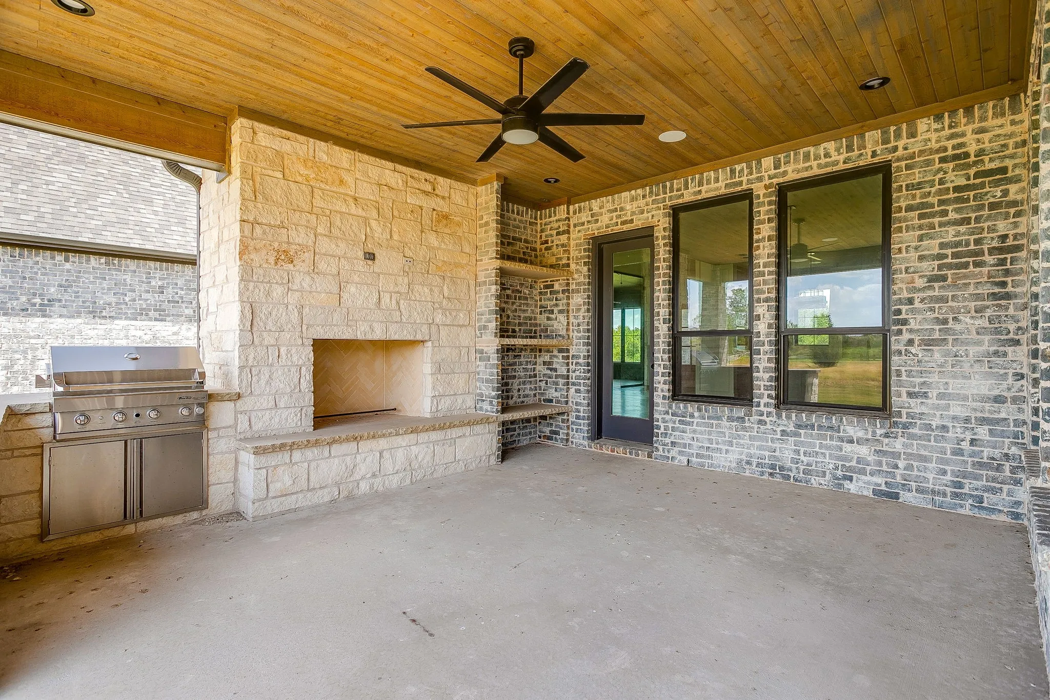 Back Patio with Fireplace, Storage, Grill, Speakers Built In