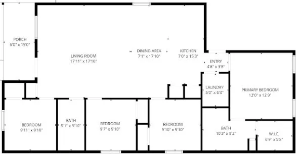 Floor plan but flipped around due to lot