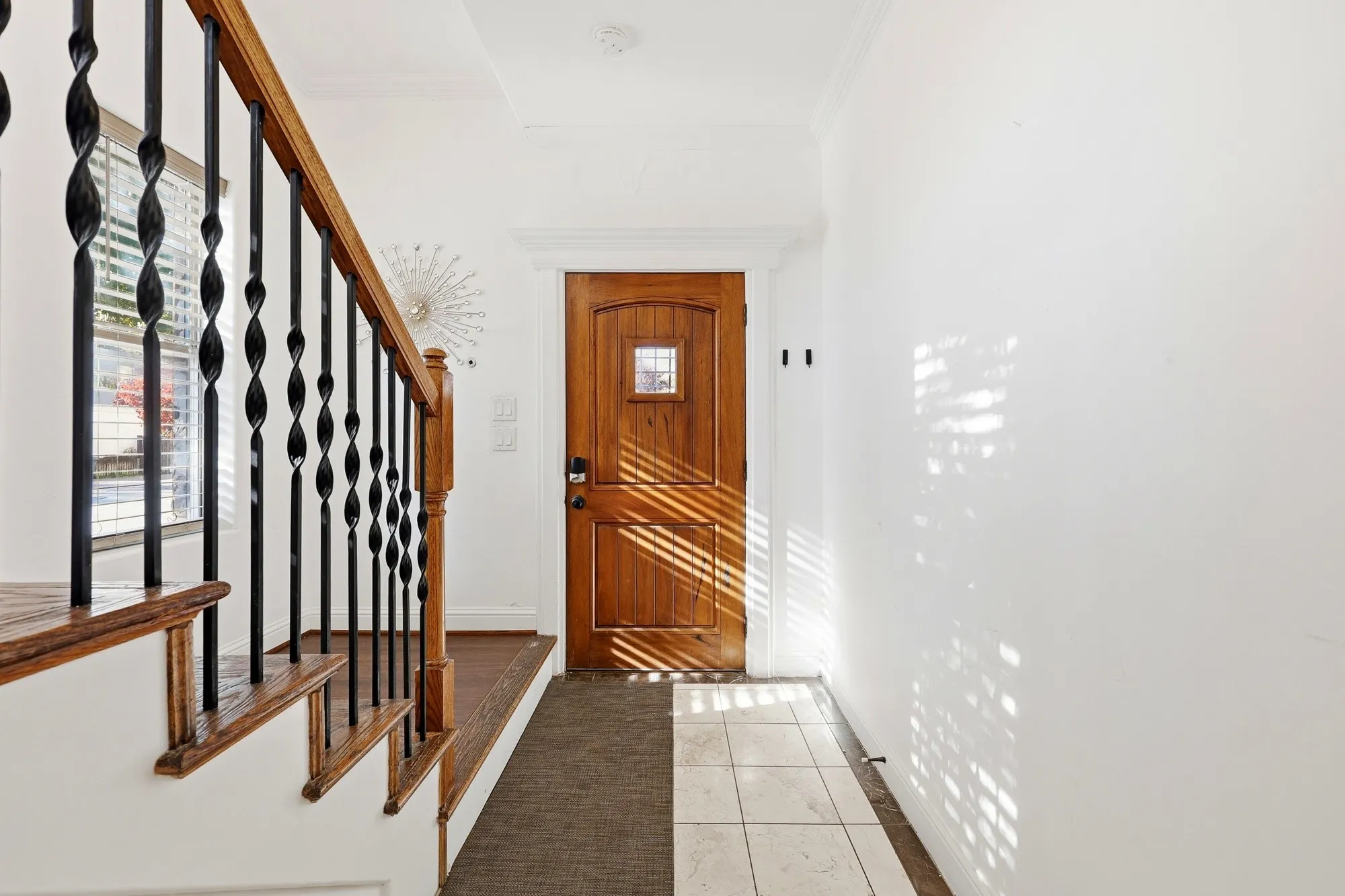 View of the front door on level 1