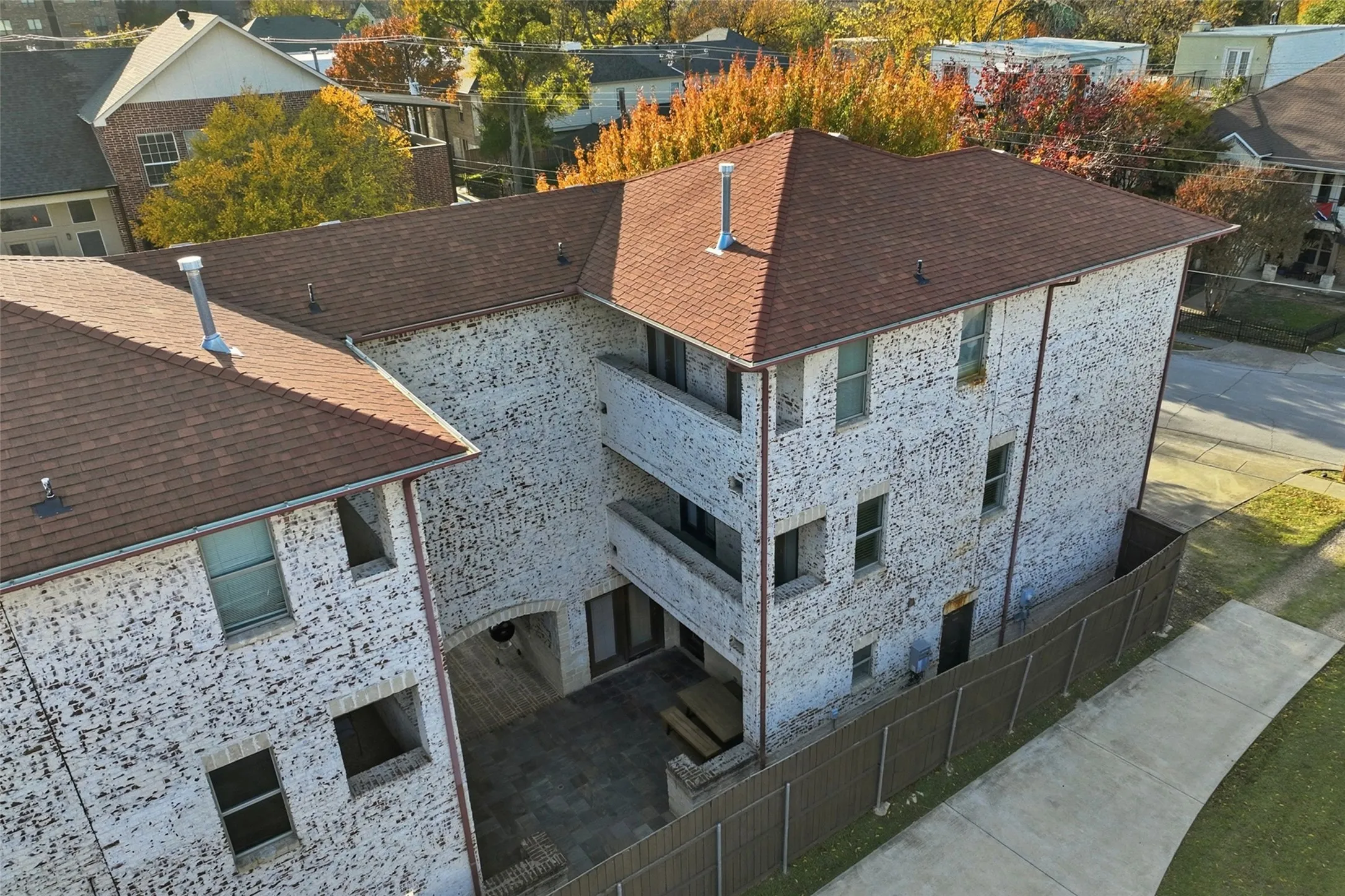 View of the courtyard and balconies