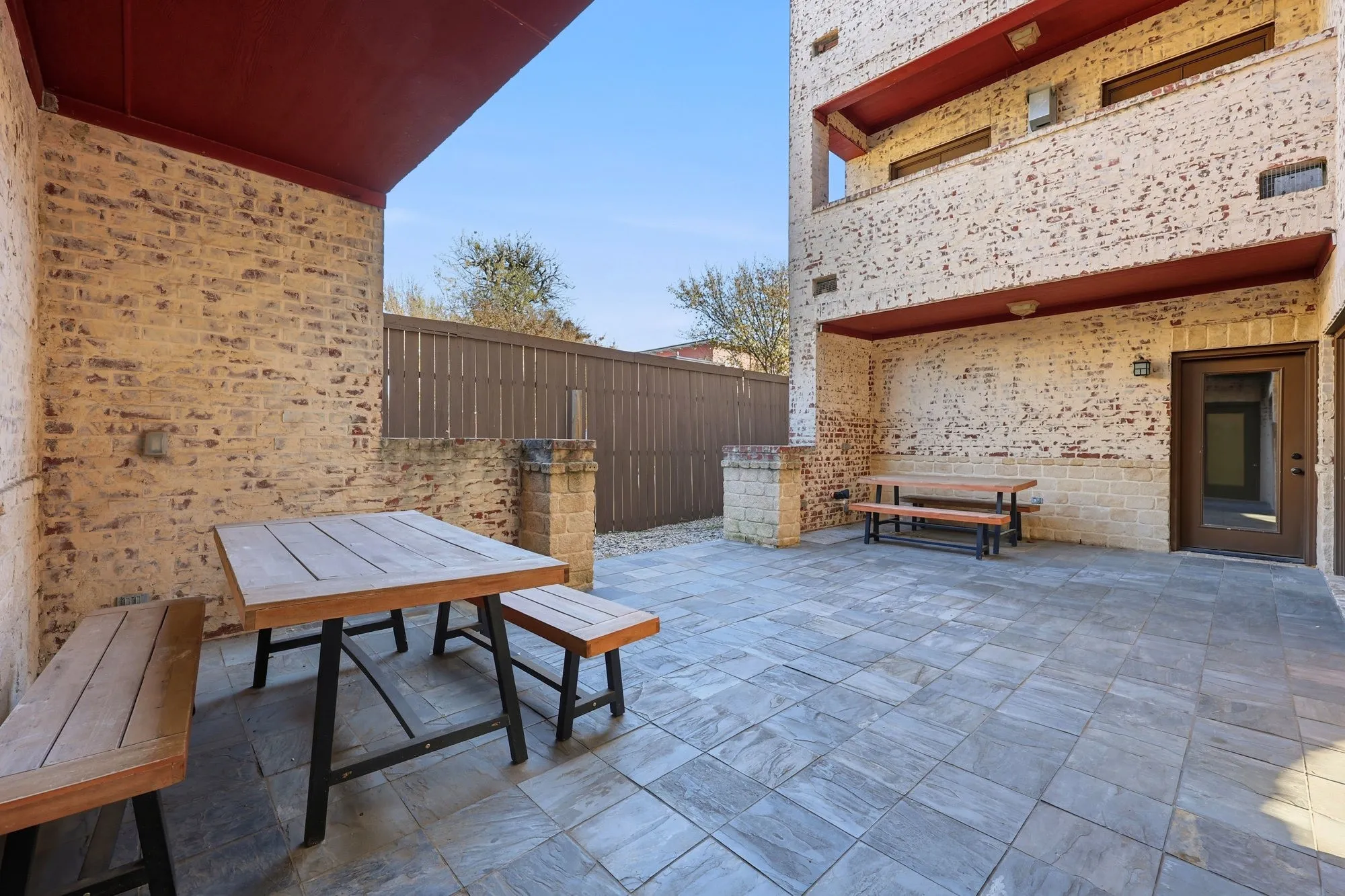 Courtyard between the units on the ground level