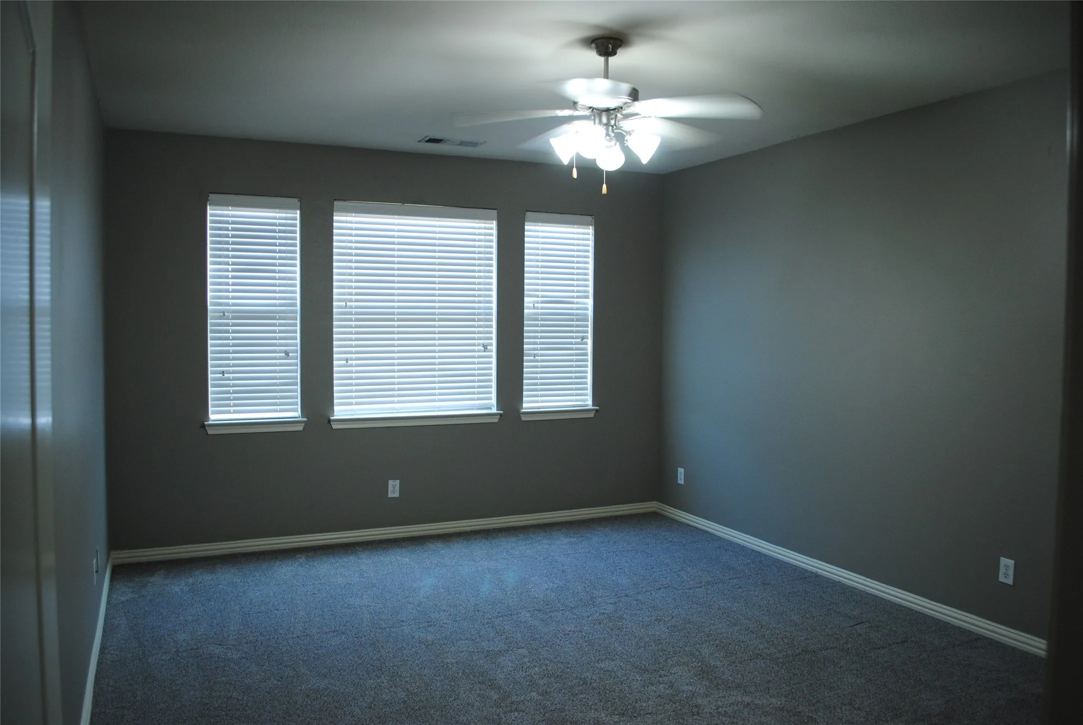 Master Bedroom. Recessed lighting and ceiling fan with integrated light fixture