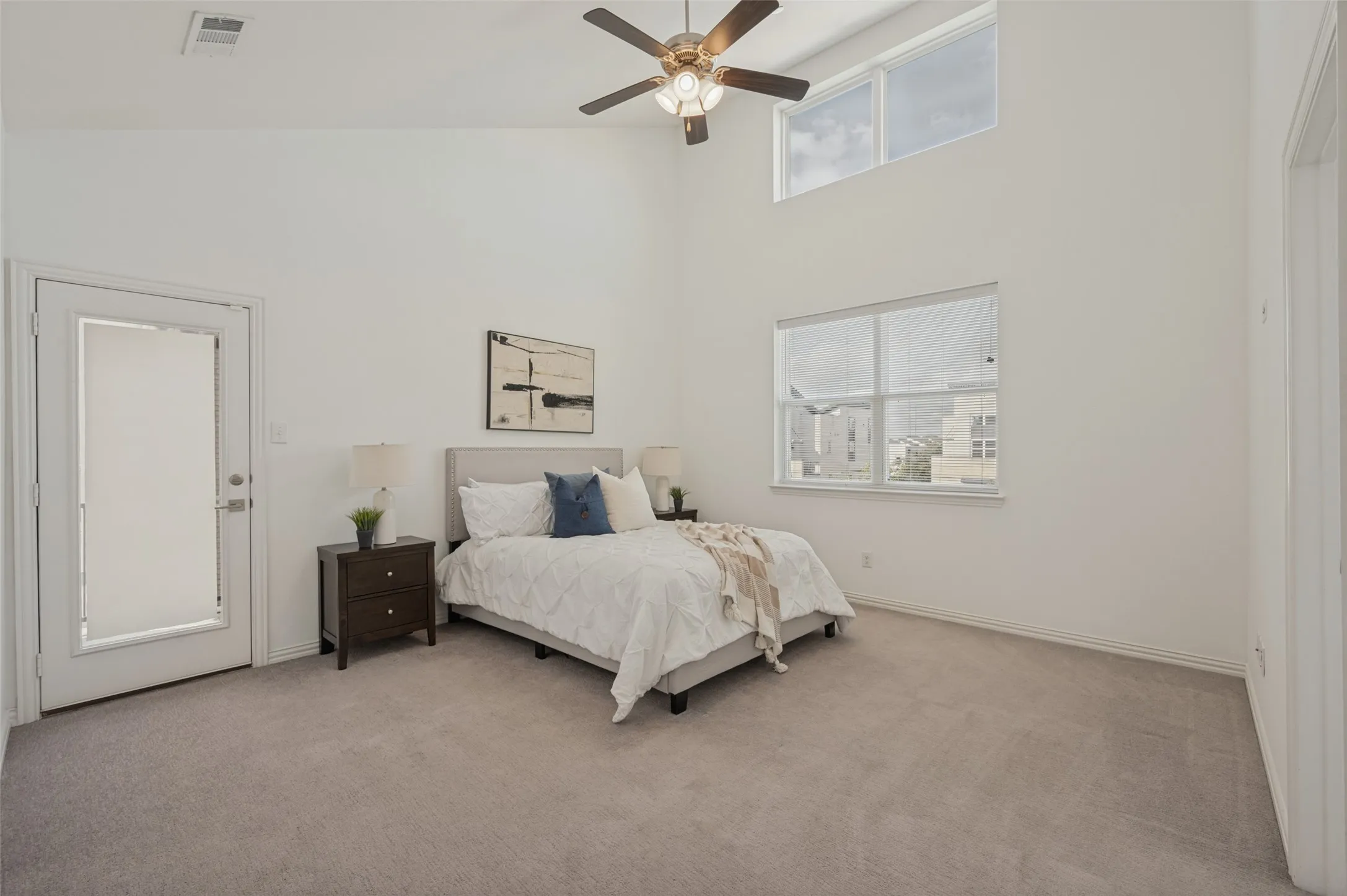 Vaulted Ceilings with private balcony
