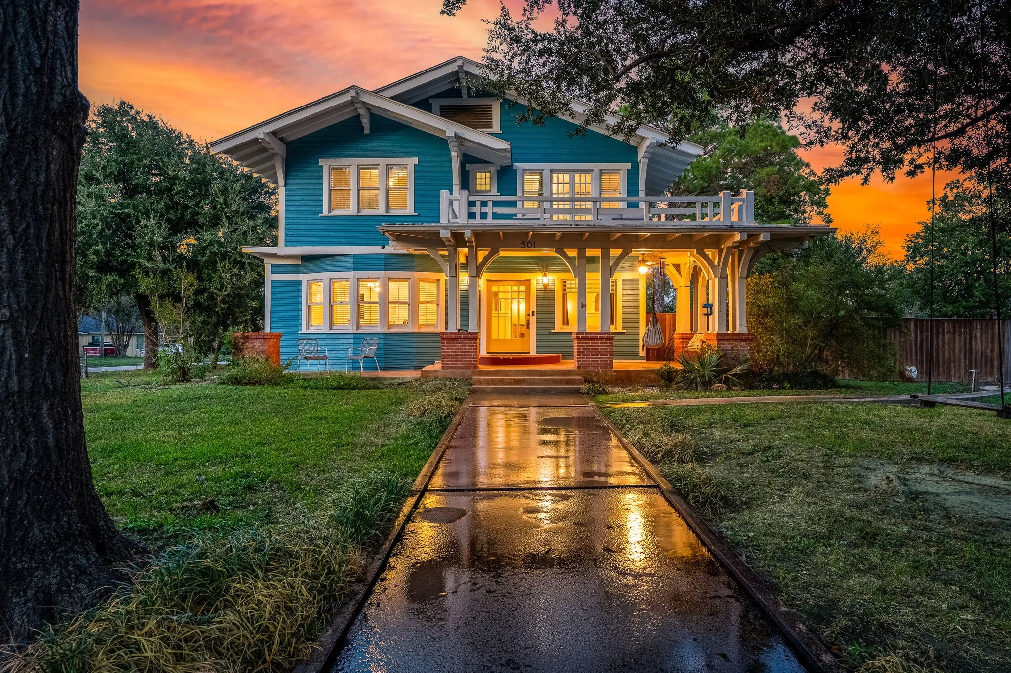 Craftsman-style home with a prominent front porch
