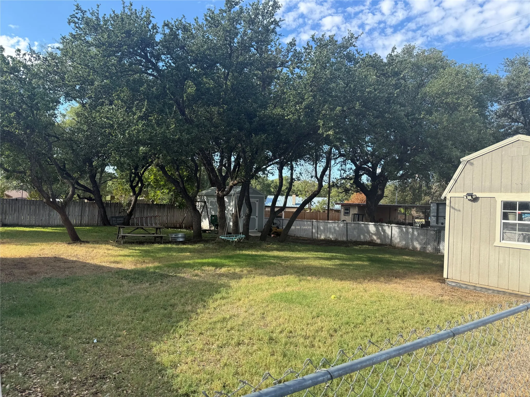 Shaded play area