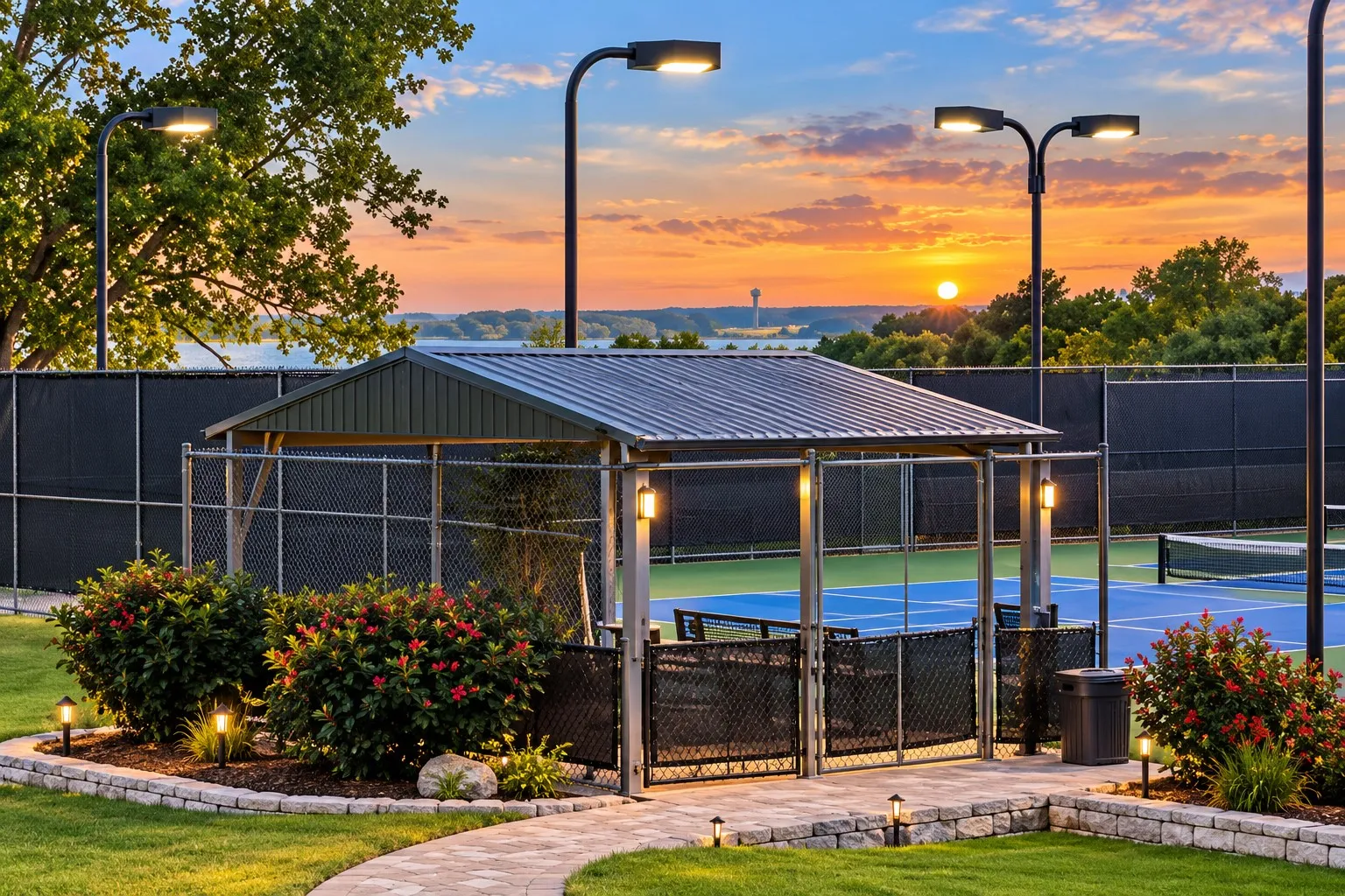 Tennis and Pickleball courts.