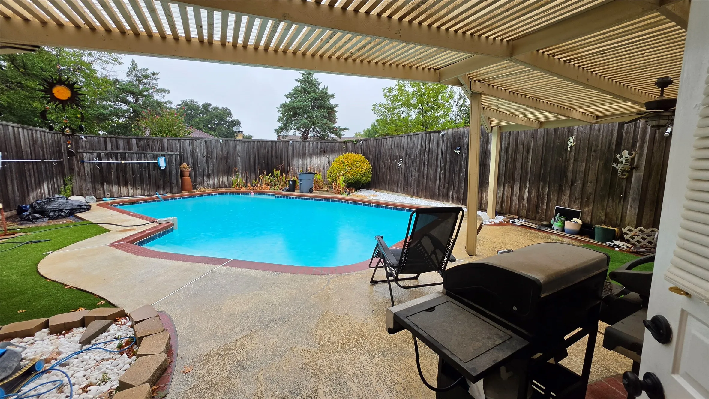 View from Large 39ft covered patio.