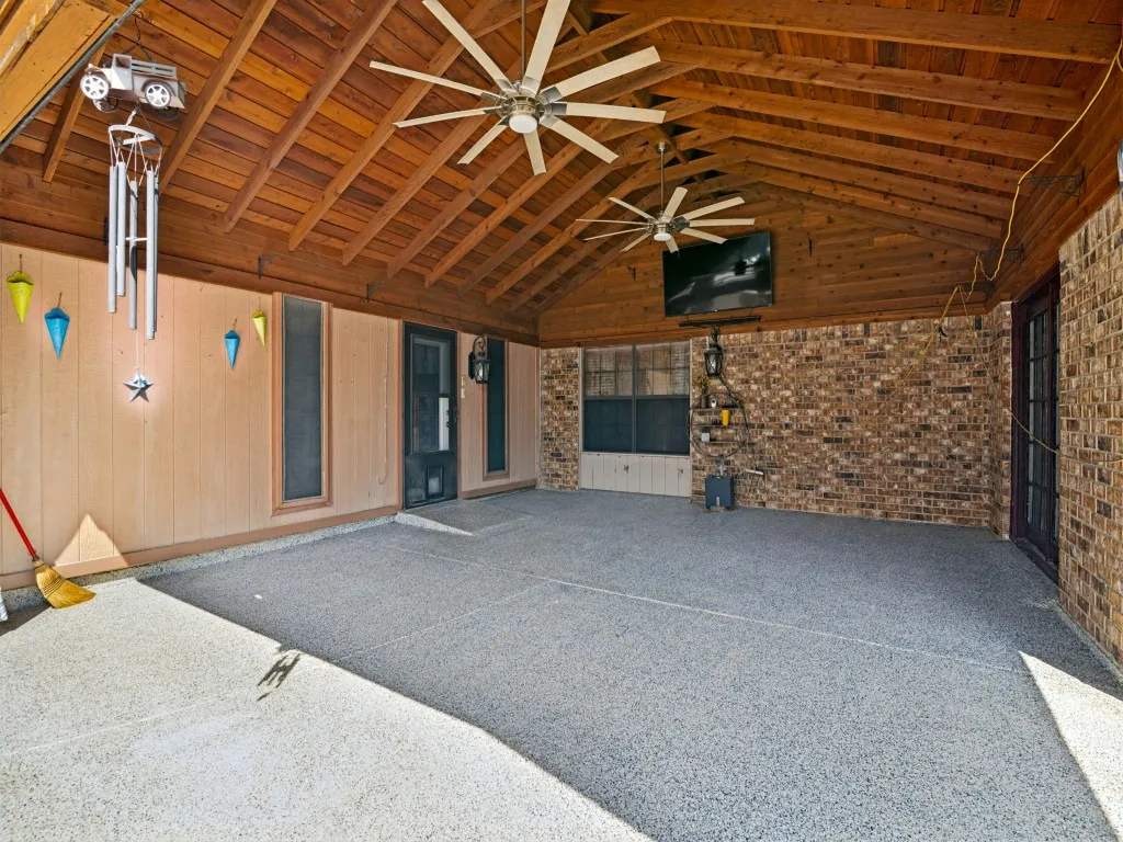 Two covered patios one seen here is 20x21 and the other is 24x11
